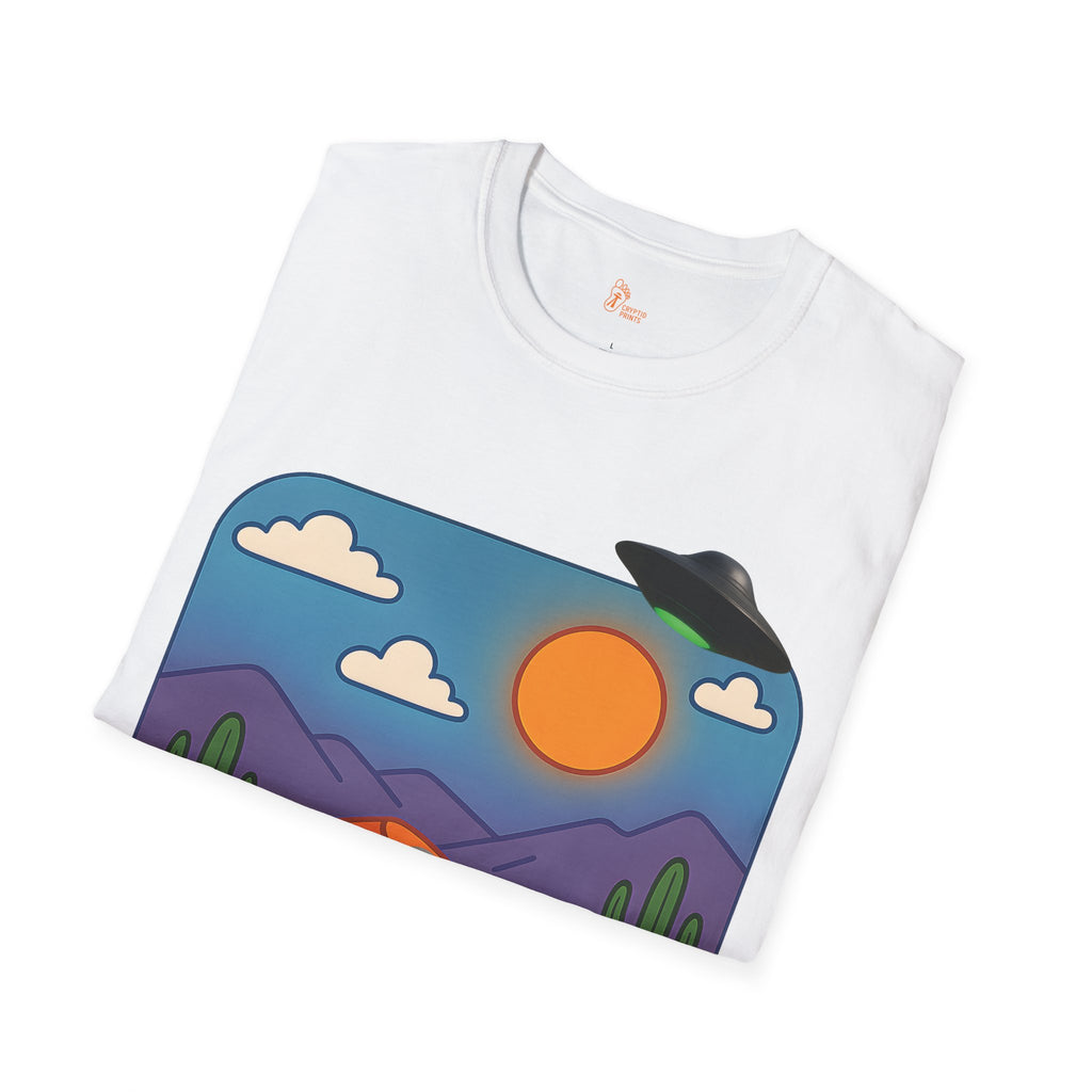 Desert Grey Alien T-Shirt - Funny Cartoon Sci-Fi Extraterrestrial Tee