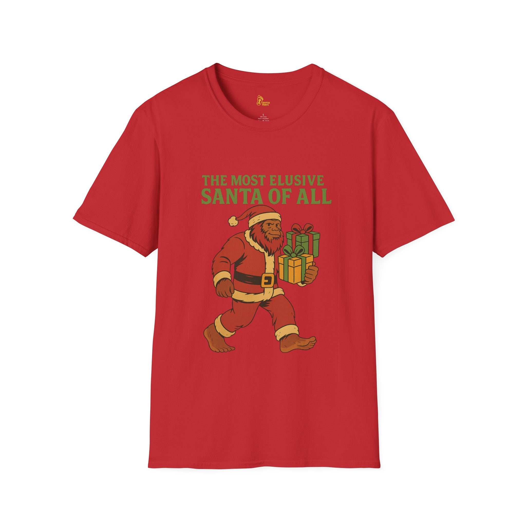 Bigfoot Santa T-Shirt - The Most Elusive Santa of Al
