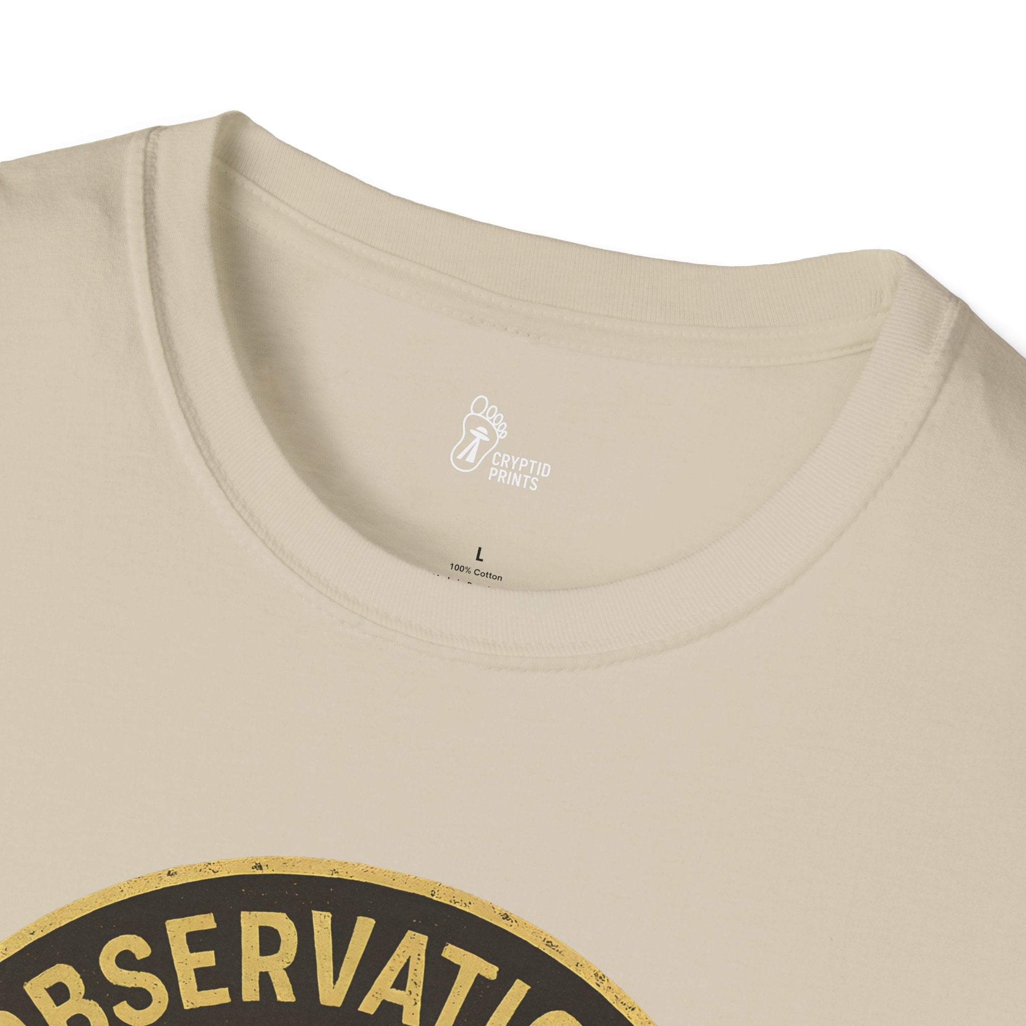 Human Observation Task Force Alien Badge Tee - Cryptid Prints