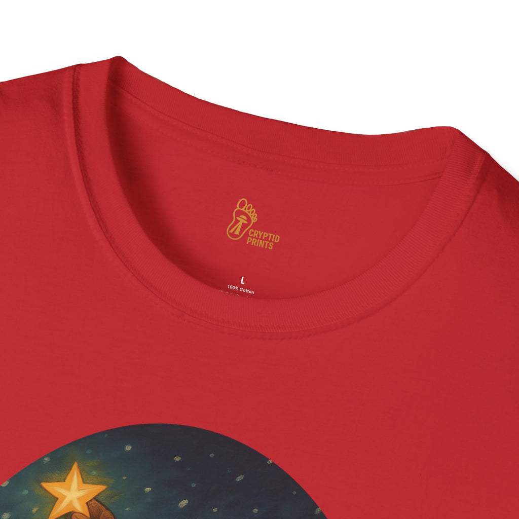 Bigfoot Christmas T-Shirt - Holiday Spirit Winter Scene