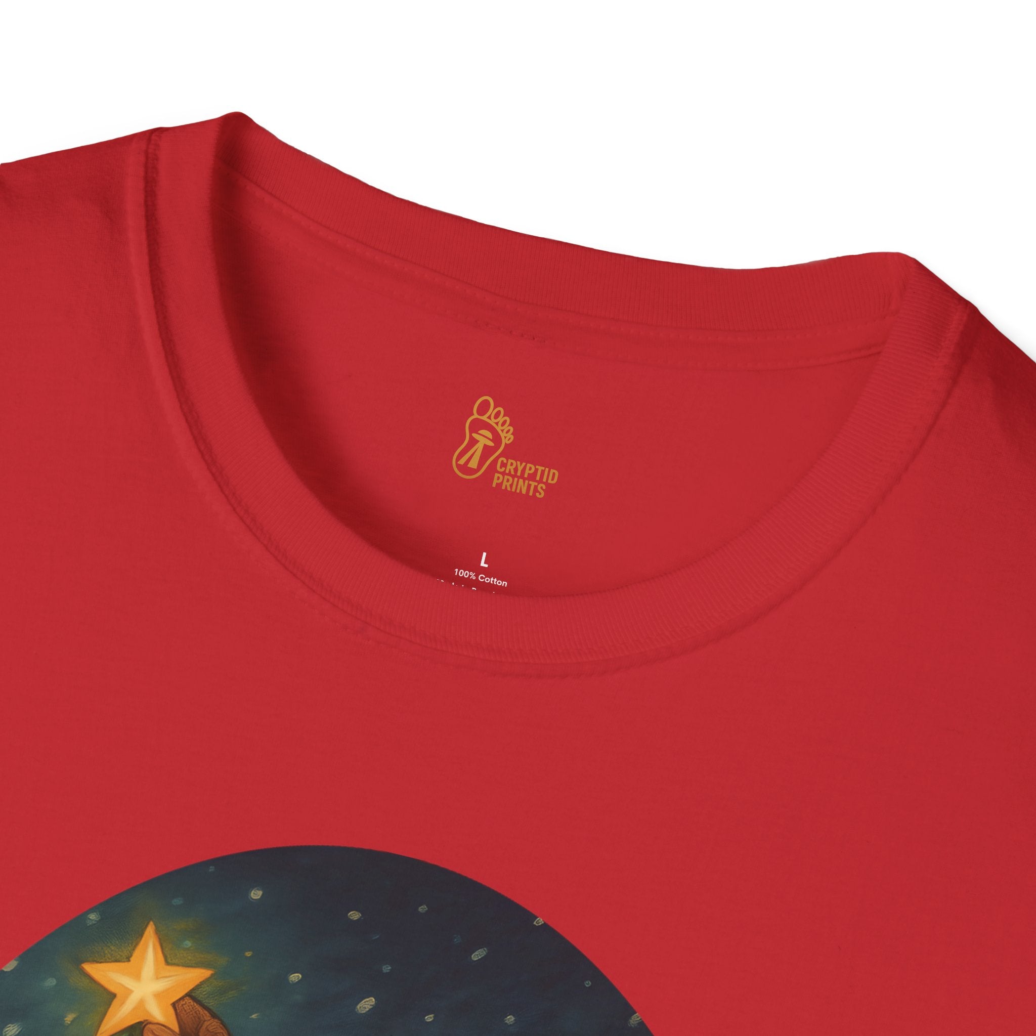 Bigfoot Christmas T-Shirt - Holiday Spirit Winter Scene