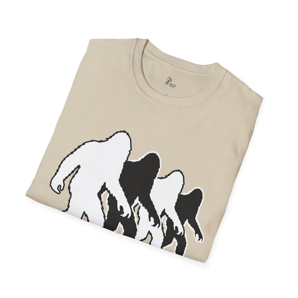 Bigfoot Evolution Silhouette T-Shirt - Cryptid Gait Progression