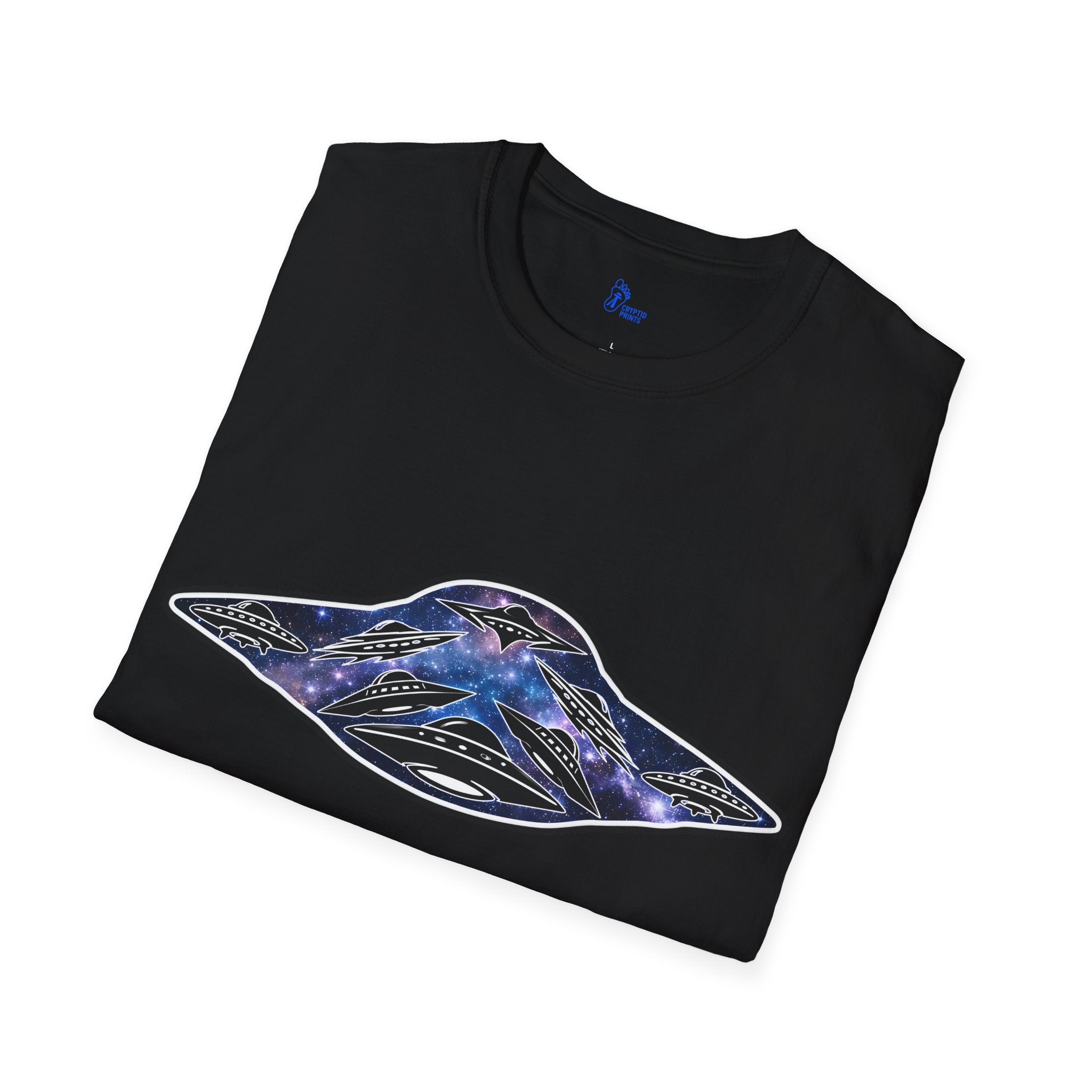 UFO Cosmic Fleet T-Shirt - Galactic Alien Encounter Art