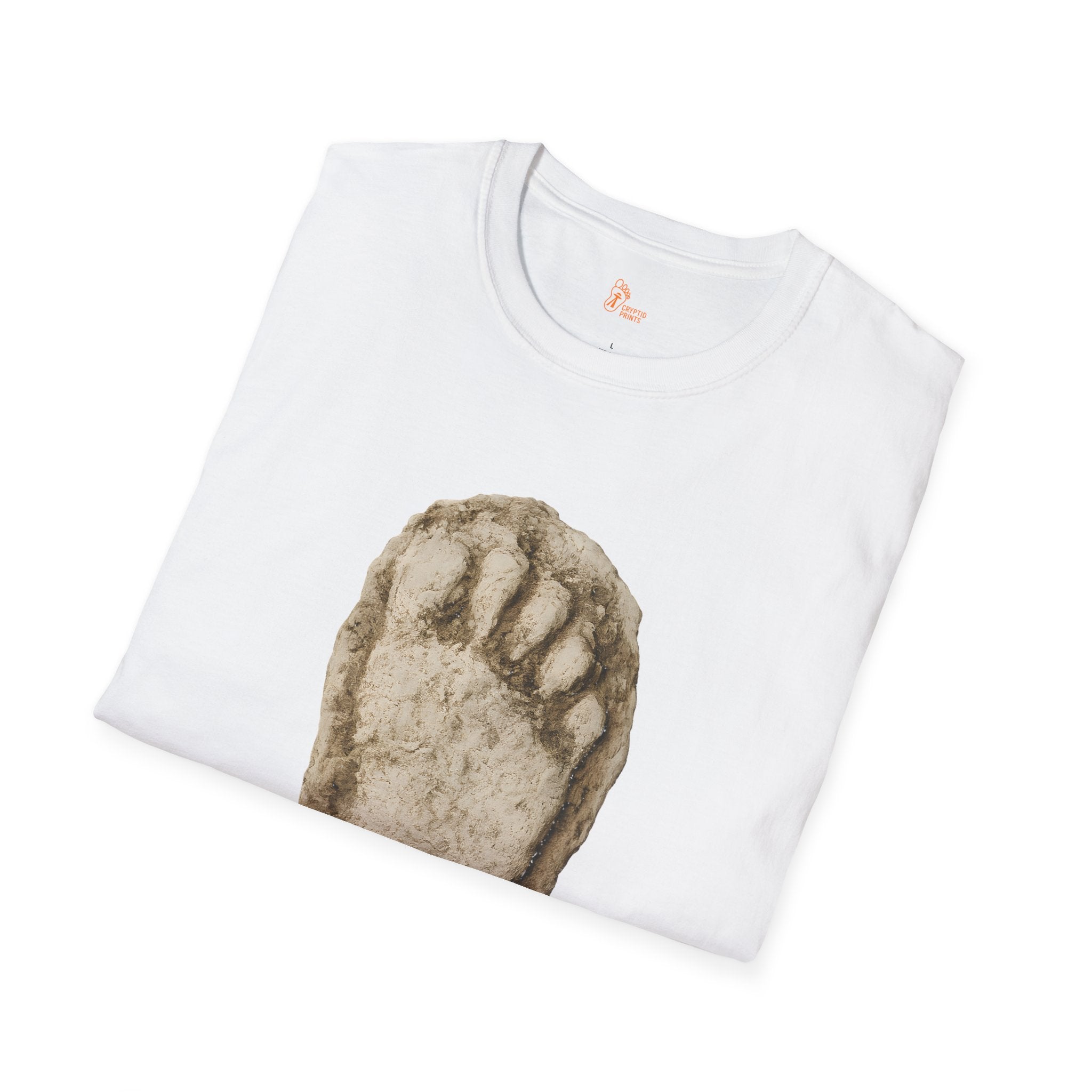 Bigfoot Foot Casting T-Shirt - Field Research Plaster Impression