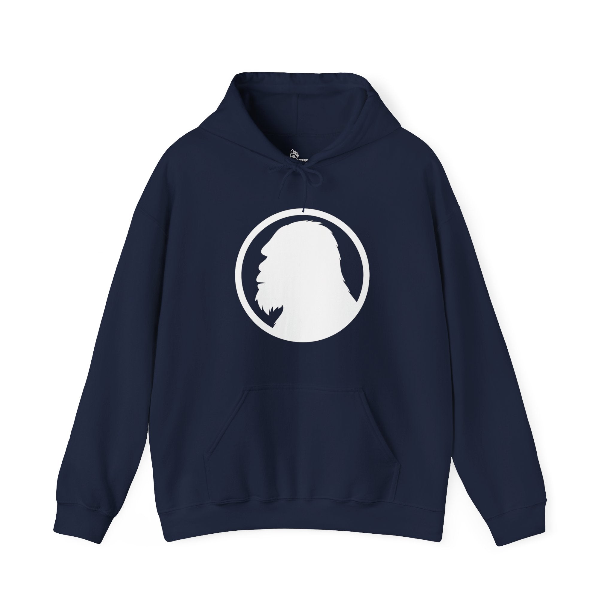 Bigfoot Silhouette Hoodie - Clean White Cryptid Emblem