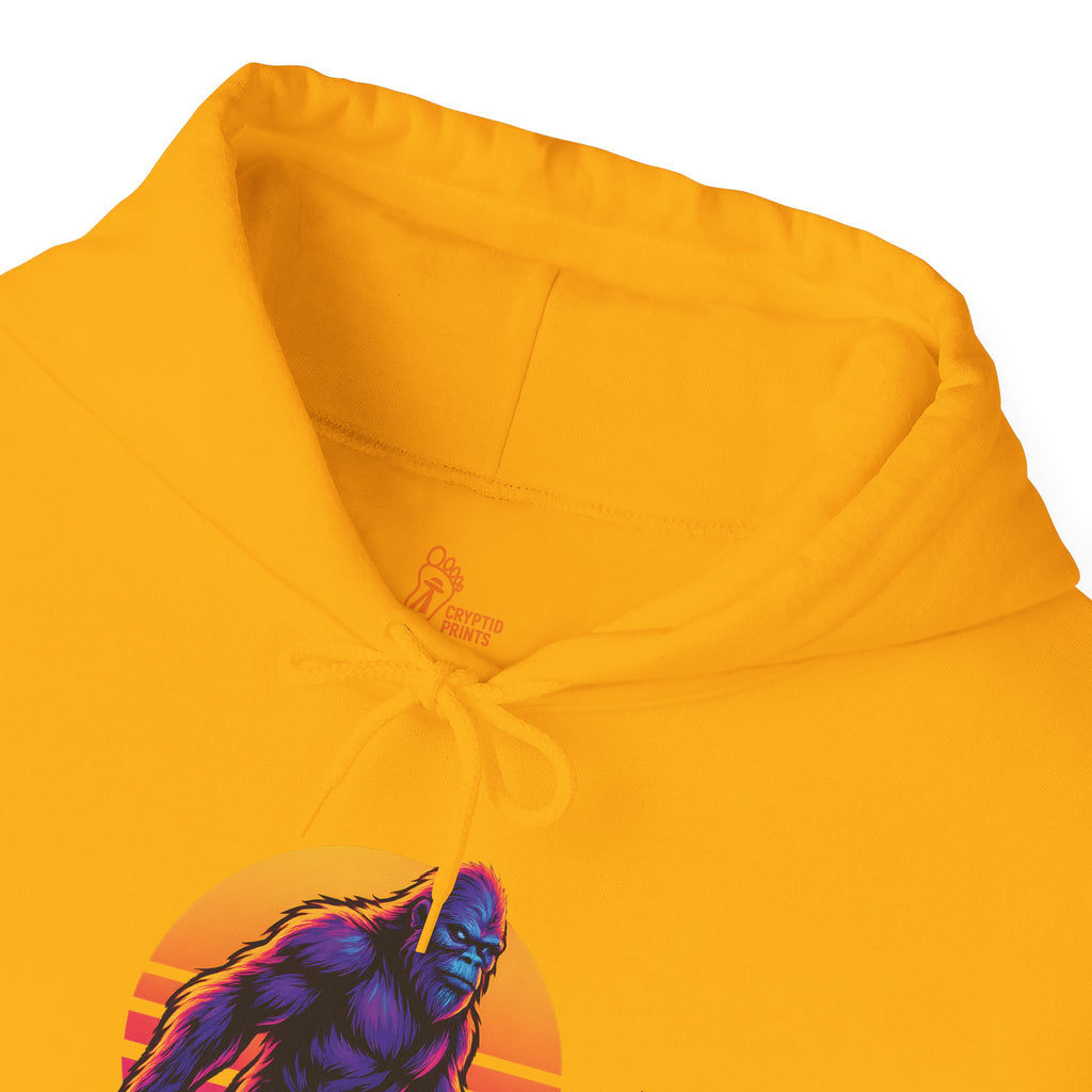 Retro Neon Bigfoot Hoodie - Sasquatch Hoodie 80s Aesthetic