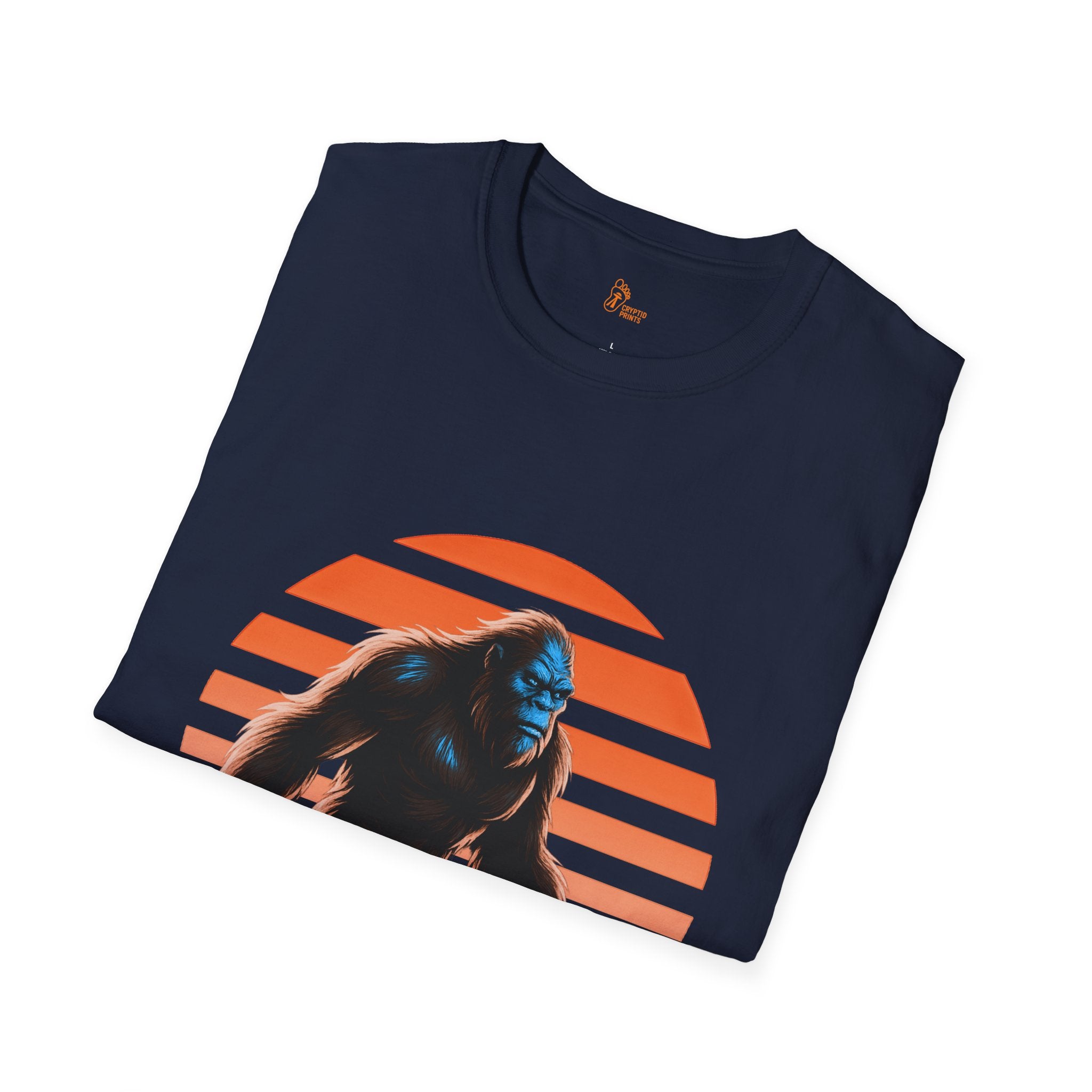 Retro Bigfoot Sunset Graphic Tee - Cryptid Prints