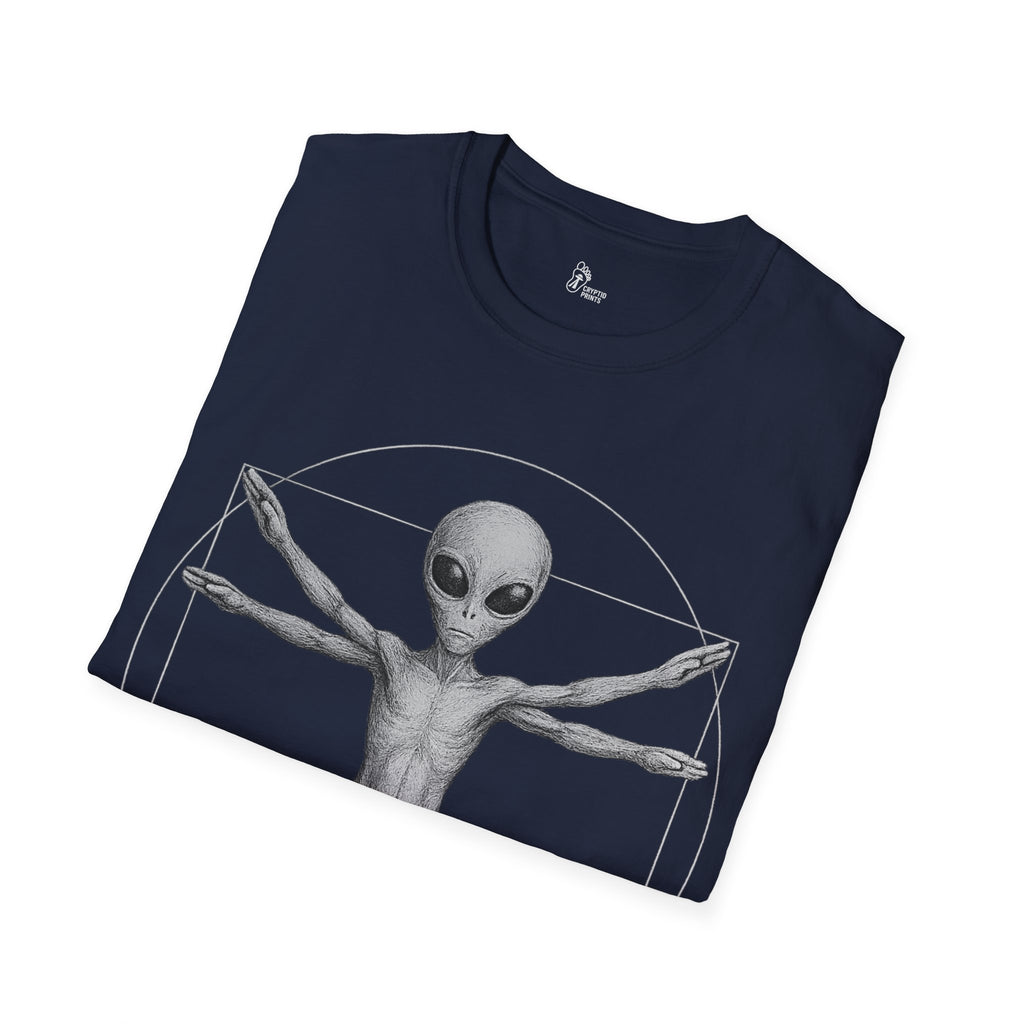 Alien Vitruvian Anatomy Graphic Tee - Cryptid Prints