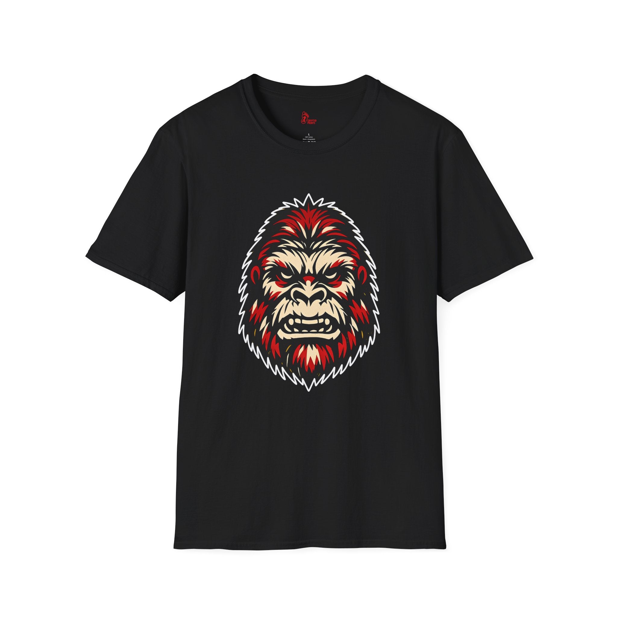 Bigfoot Savage Face Graphic T-Shirt - Cryptid Prints