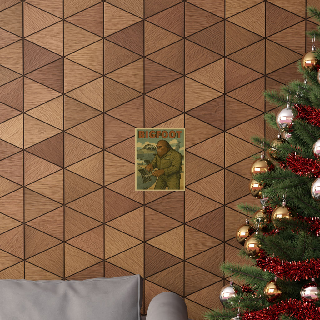 Bigfoot Aviation Poster - Vintage Military Wall Art