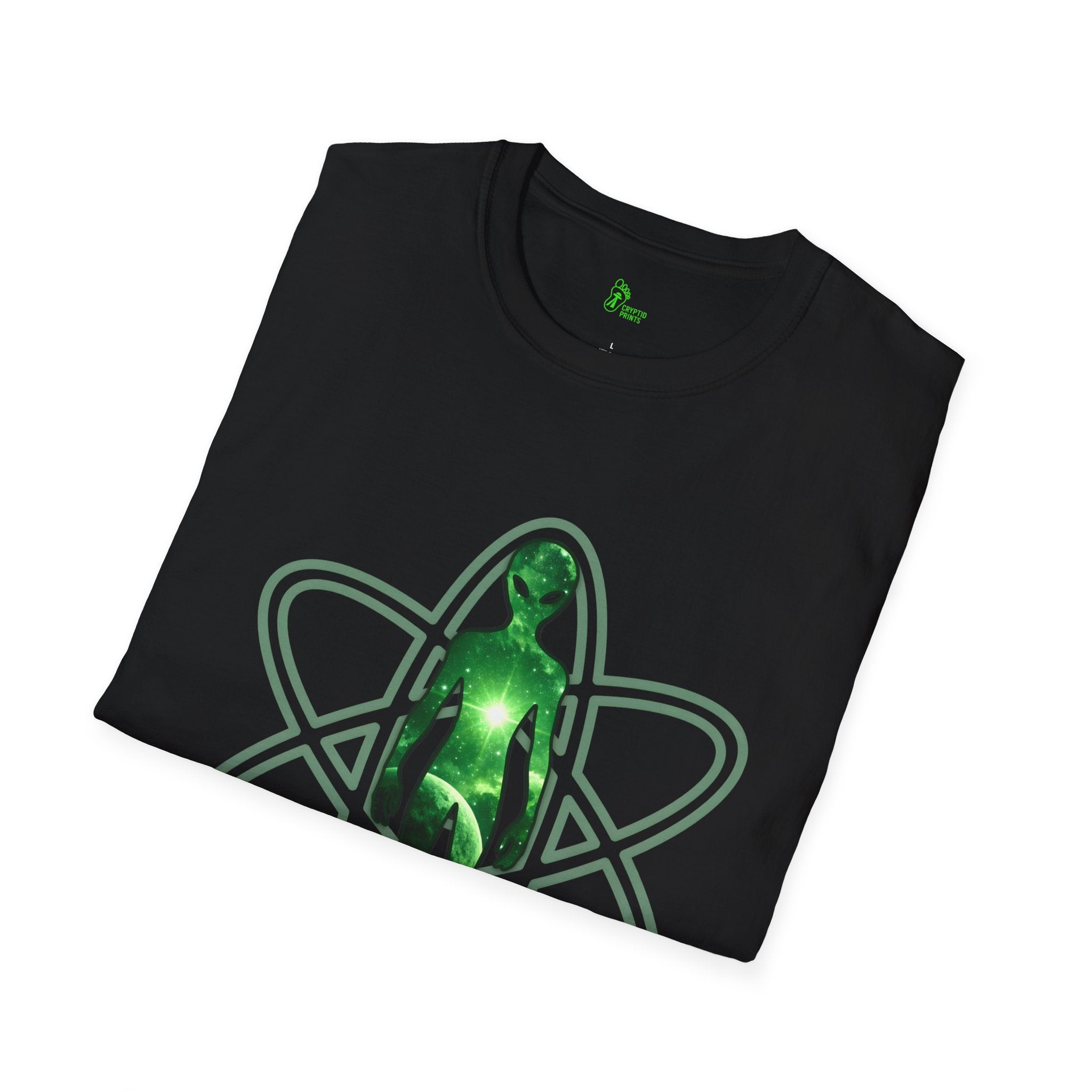 Alien Cosmic Atom T-Shirt - Interstellar Energy Symbol