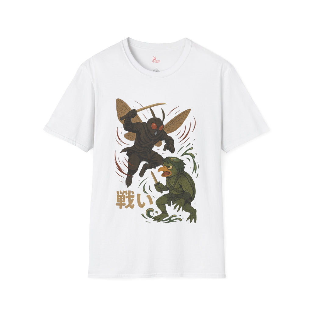 Mothman vs Kappa - Japanese Mythology Battle T-Shirt
