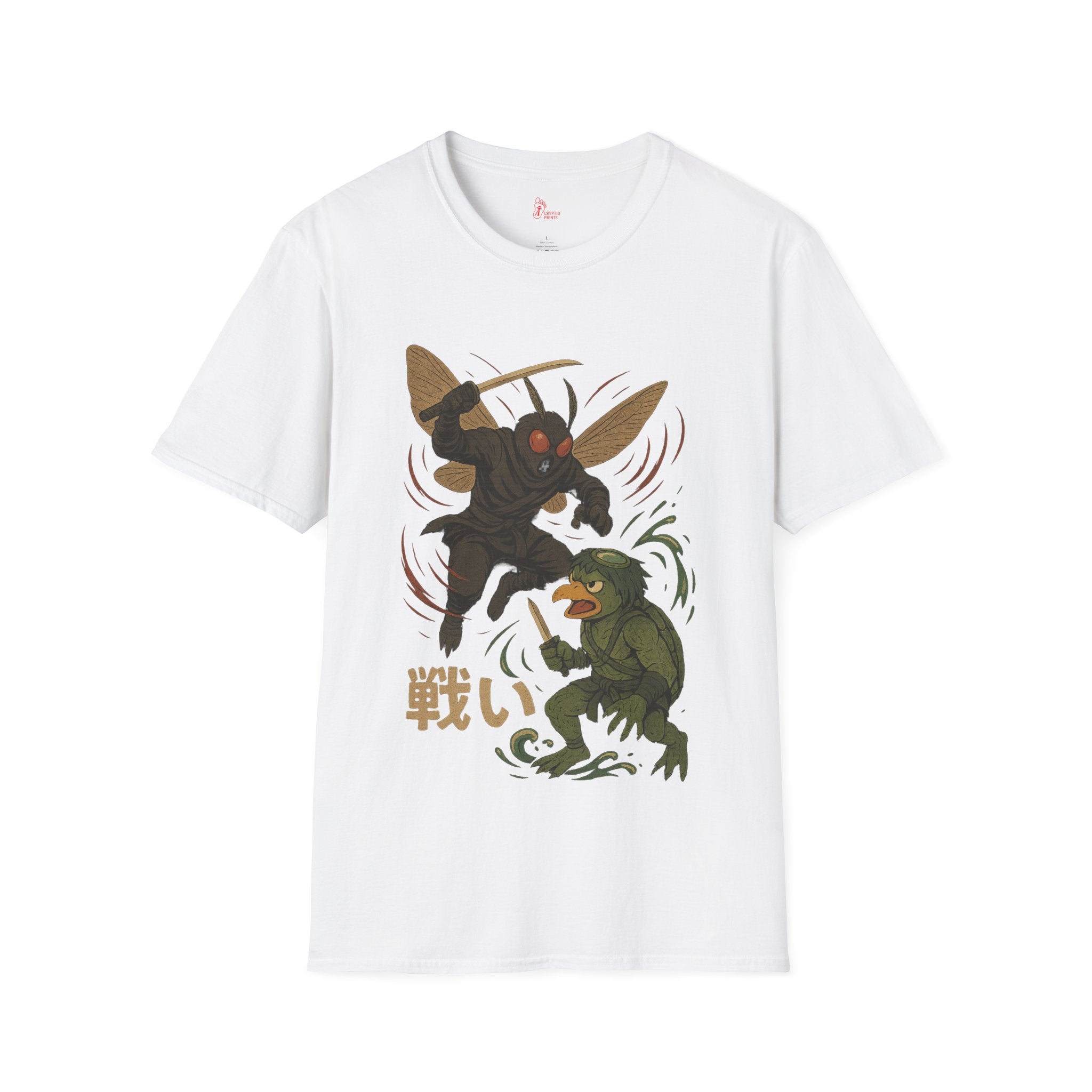 Mothman vs Kappa - Japanese Mythology Battle T-Shirt