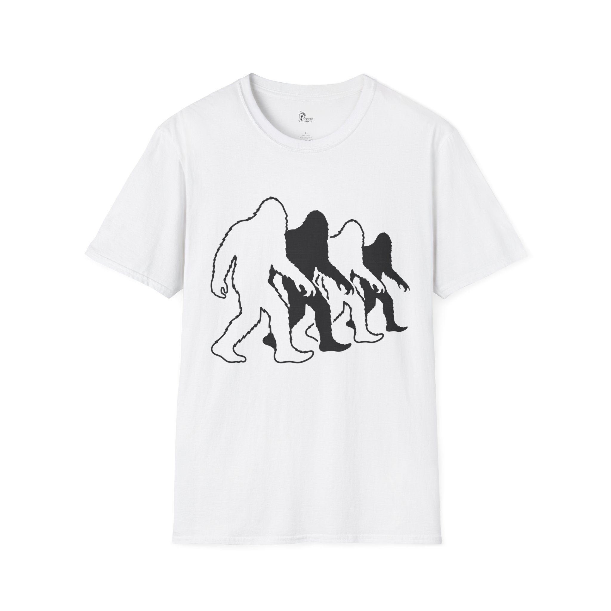 Bigfoot Evolution Silhouette T-Shirt - Cryptid Gait Progression