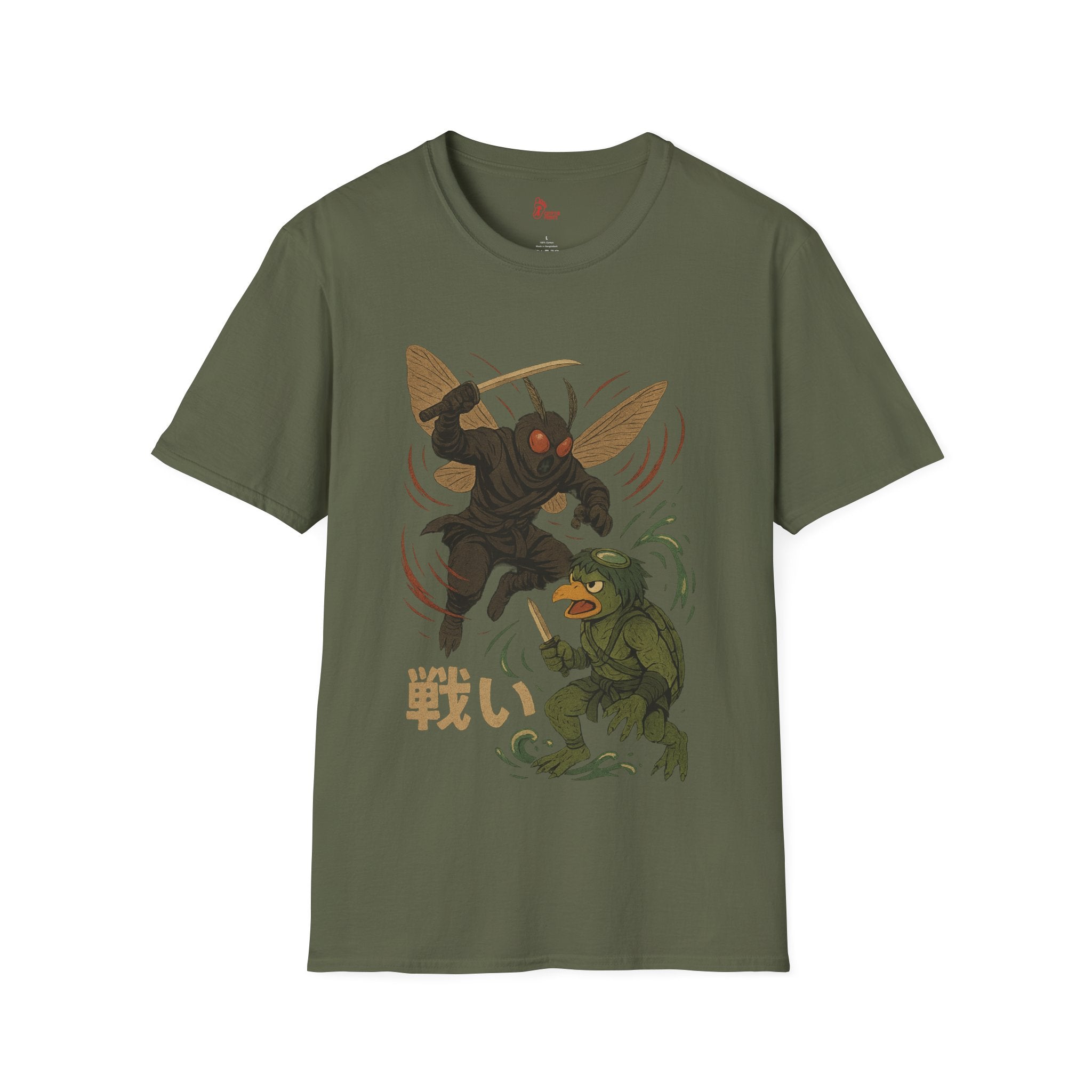 Mothman vs Kappa - Japanese Mythology Battle T-Shirt