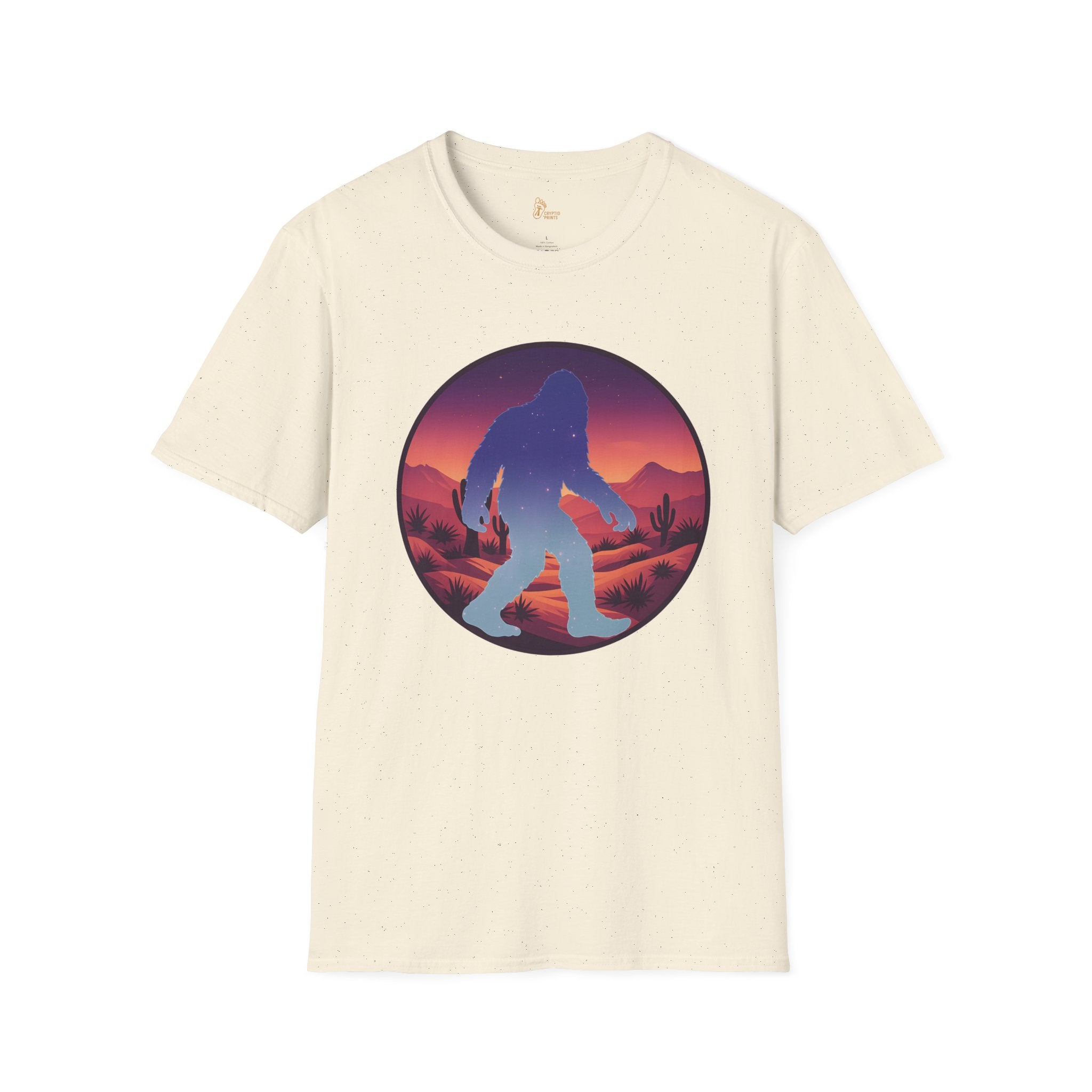 Bigfoot Cosmic Desert T-Shirt - Cryptid Prints