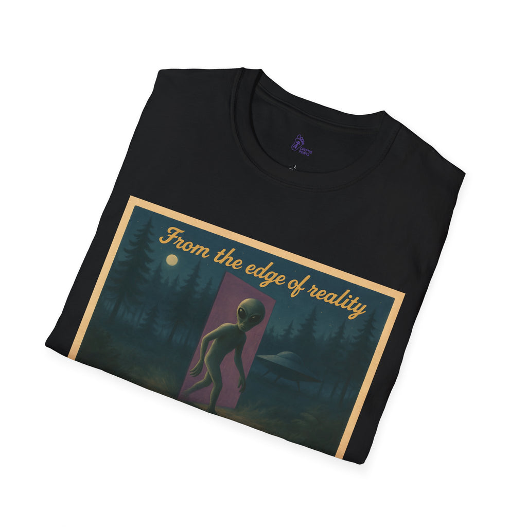From the Edge of Reality T-Shirt - Vintage Postcard Design