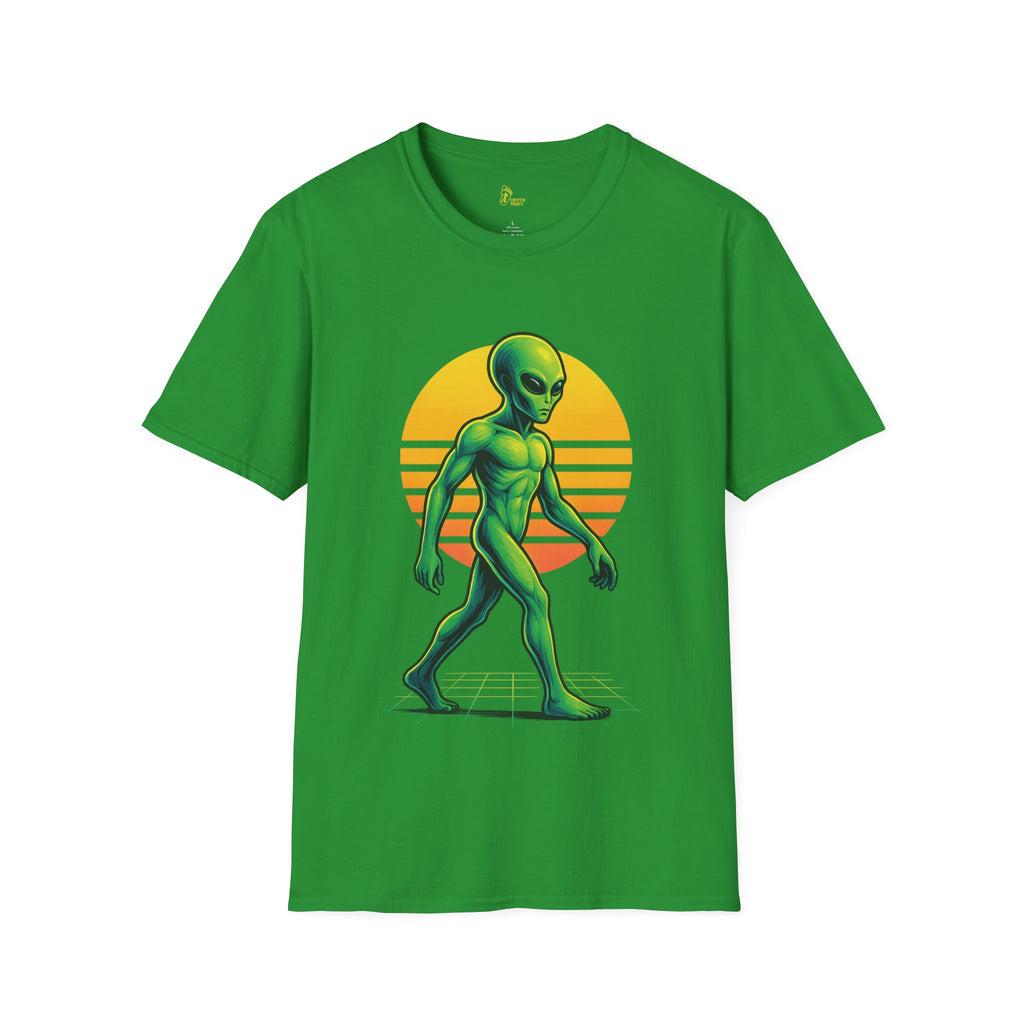 Neon Alien T-Shirt - Retro 80s Extraterrestrial Graphic Tee