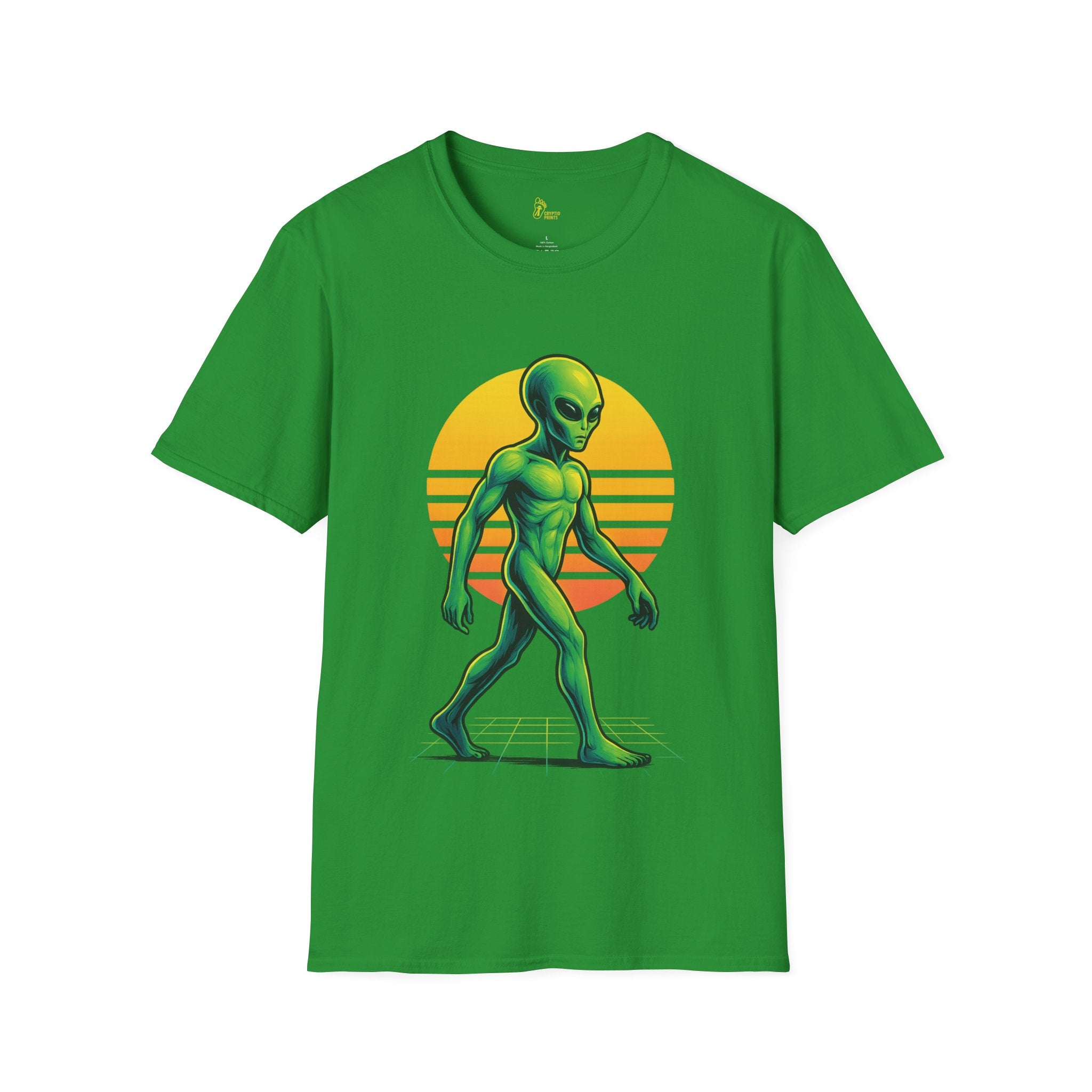 Neon Alien T-Shirt - Retro 80s Extraterrestrial Graphic Tee