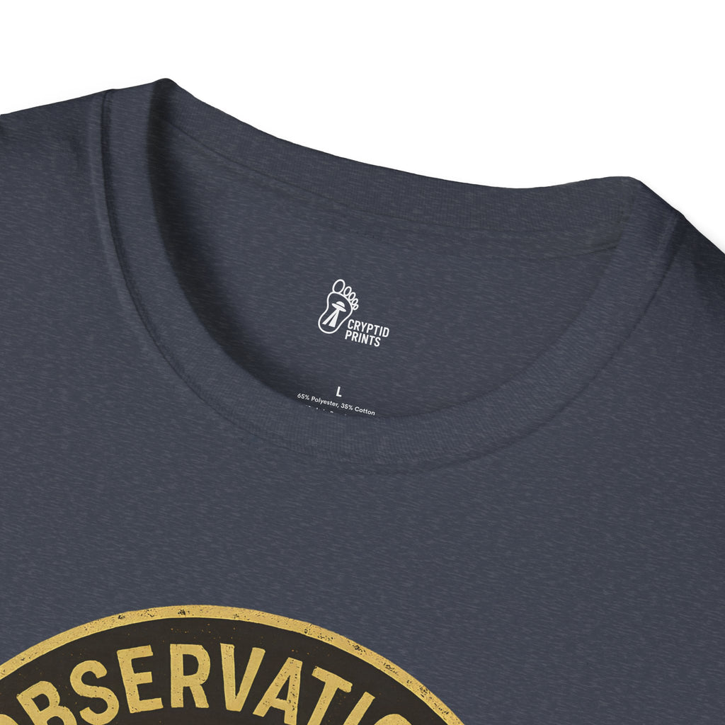 Human Observation Task Force Alien Badge Tee - Cryptid Prints