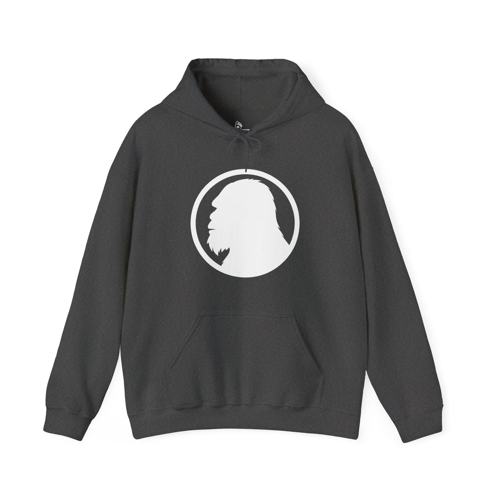 Bigfoot Silhouette Hoodie - Clean White Cryptid Emblem