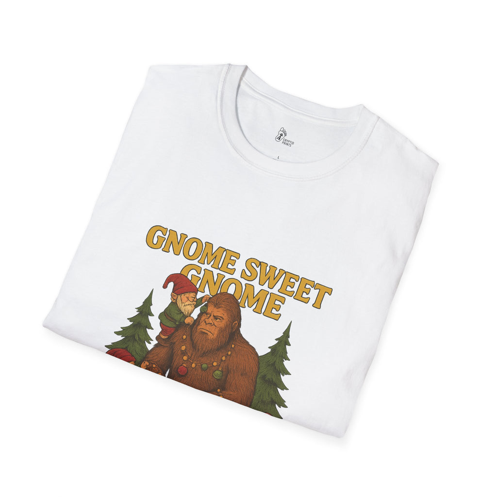 Gnome Sweet Gnome Bigfoot T-Shirt - Gnomes Decorating Sasquatch