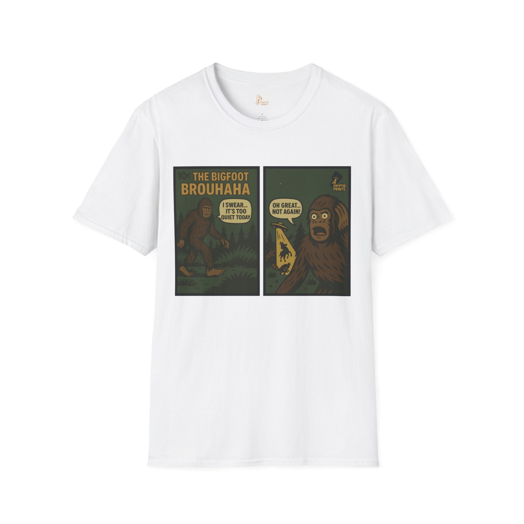 The Bigfoot Brouhaha - Vintage Comic Cryptid T-Shirt
