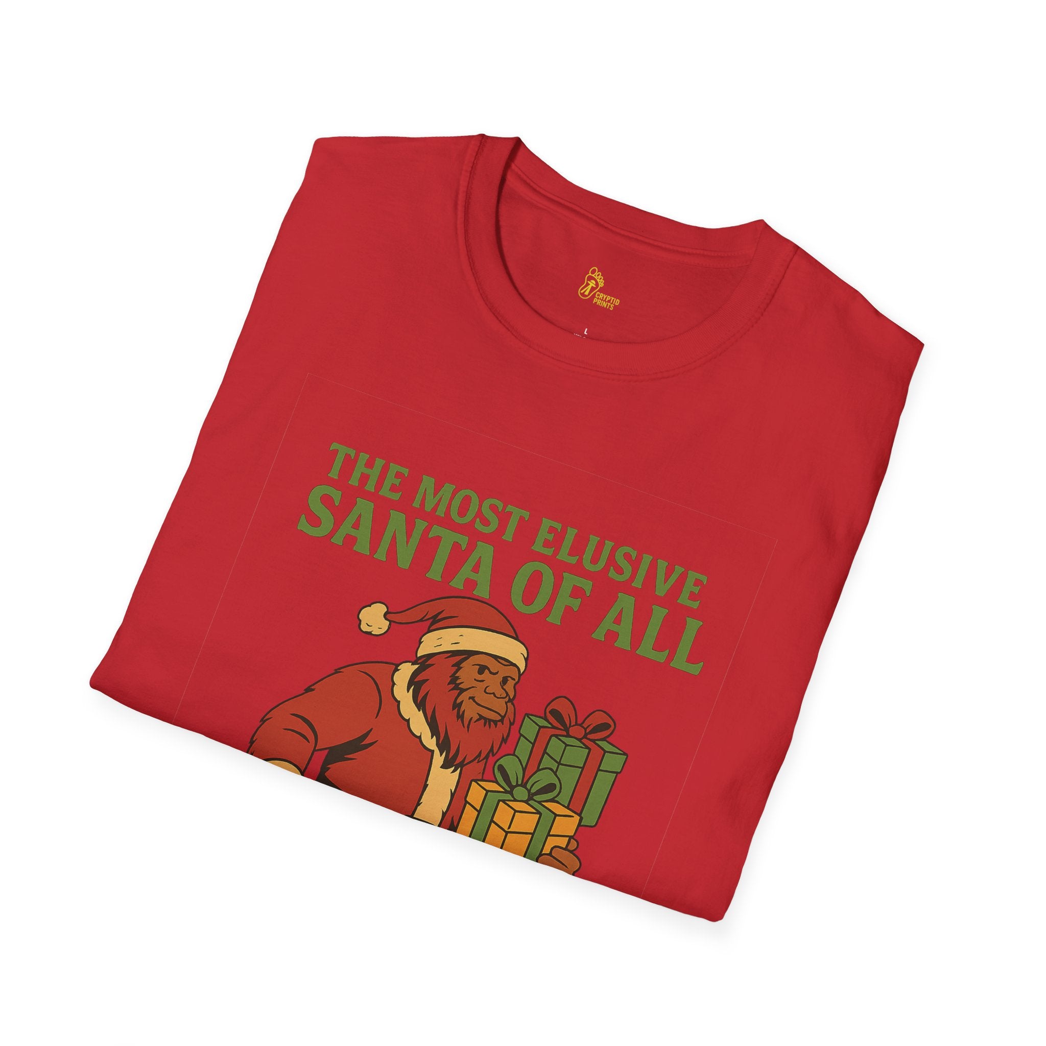Bigfoot Santa T-Shirt - The Most Elusive Santa of Al
