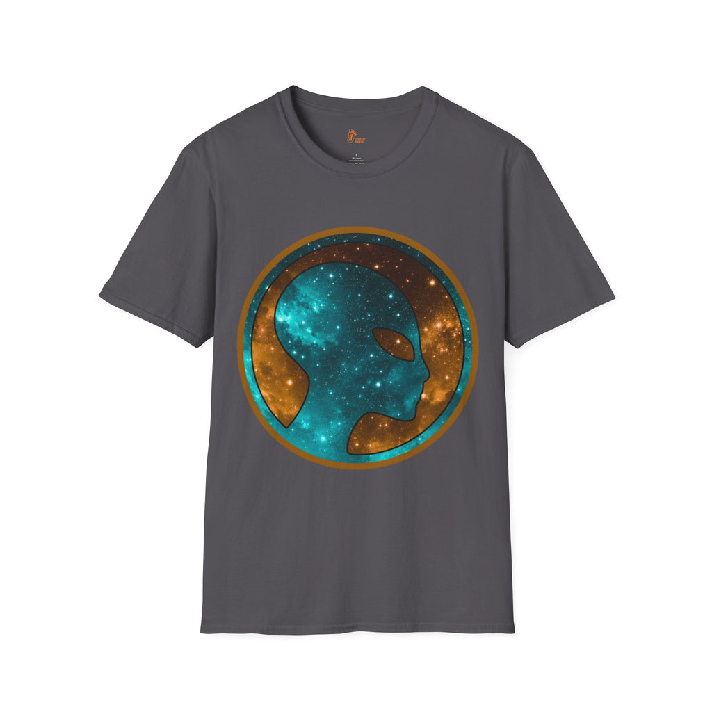 Alien Cosmic Silhouette T-Shirt - Celestial Galaxy Icon