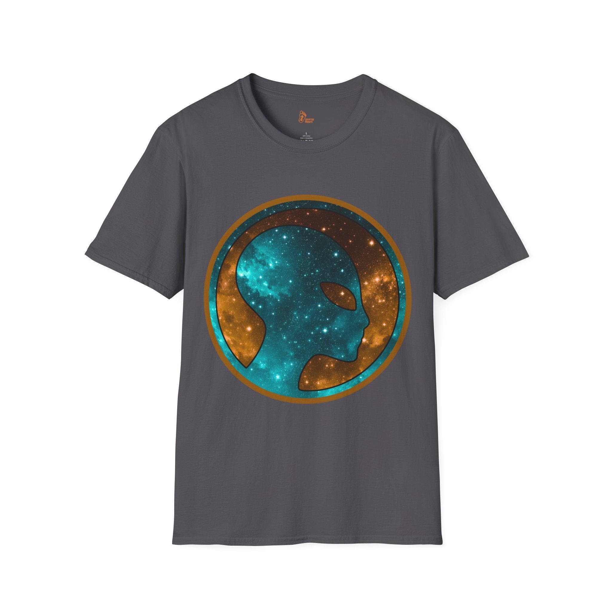 Alien Cosmic Silhouette T-Shirt - Celestial Galaxy Icon