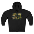 Retro Cow Abduction Zip Hoodie - Vintage UFO Comic-Style Cryptid Design