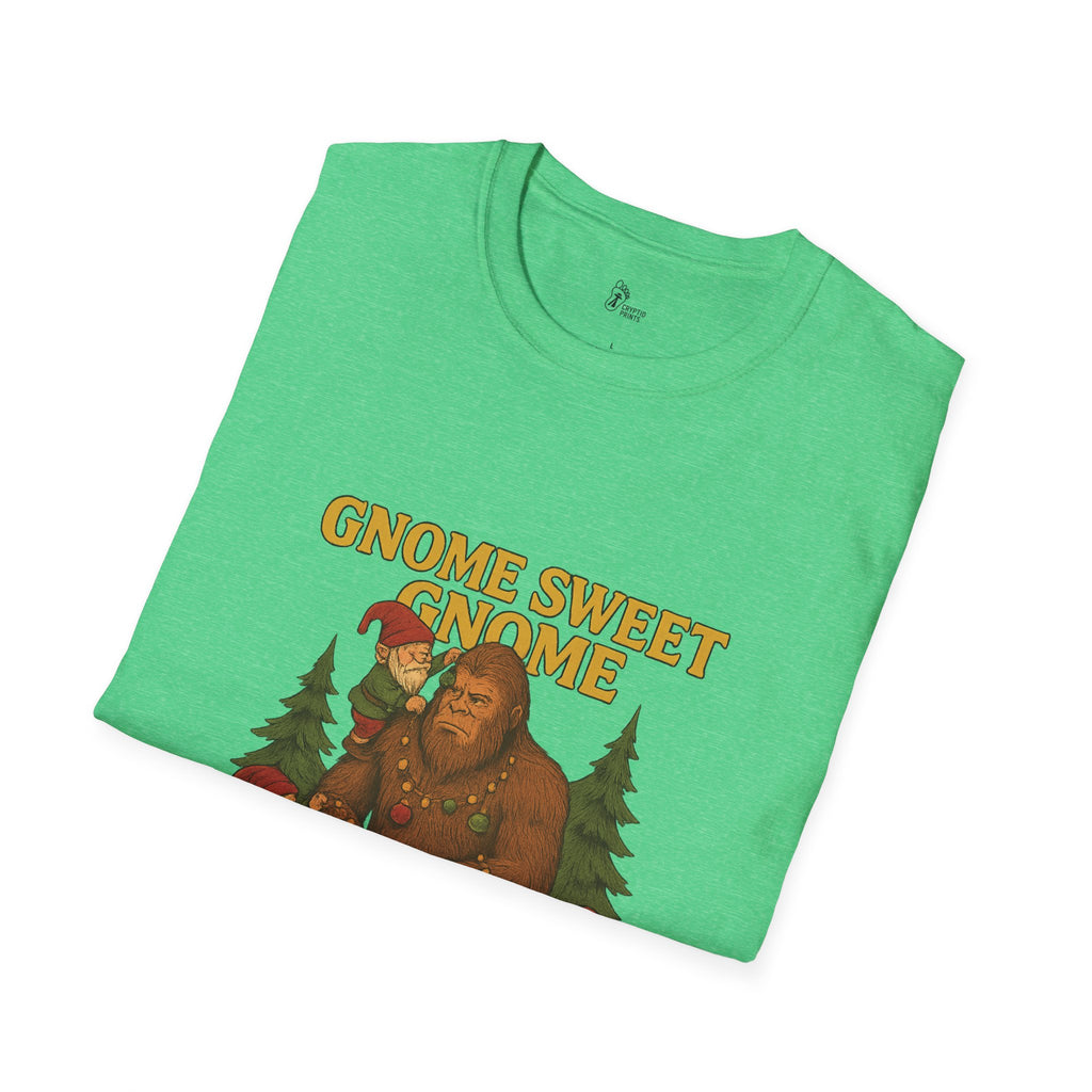 Gnome Sweet Gnome Bigfoot T-Shirt - Gnomes Decorating Sasquatch