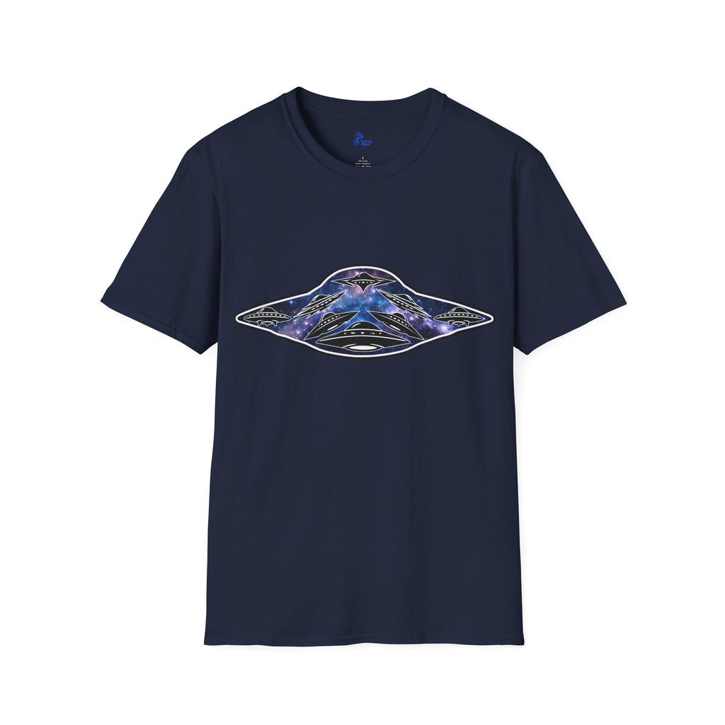 UFO Cosmic Fleet T-Shirt - Galactic Alien Encounter Art