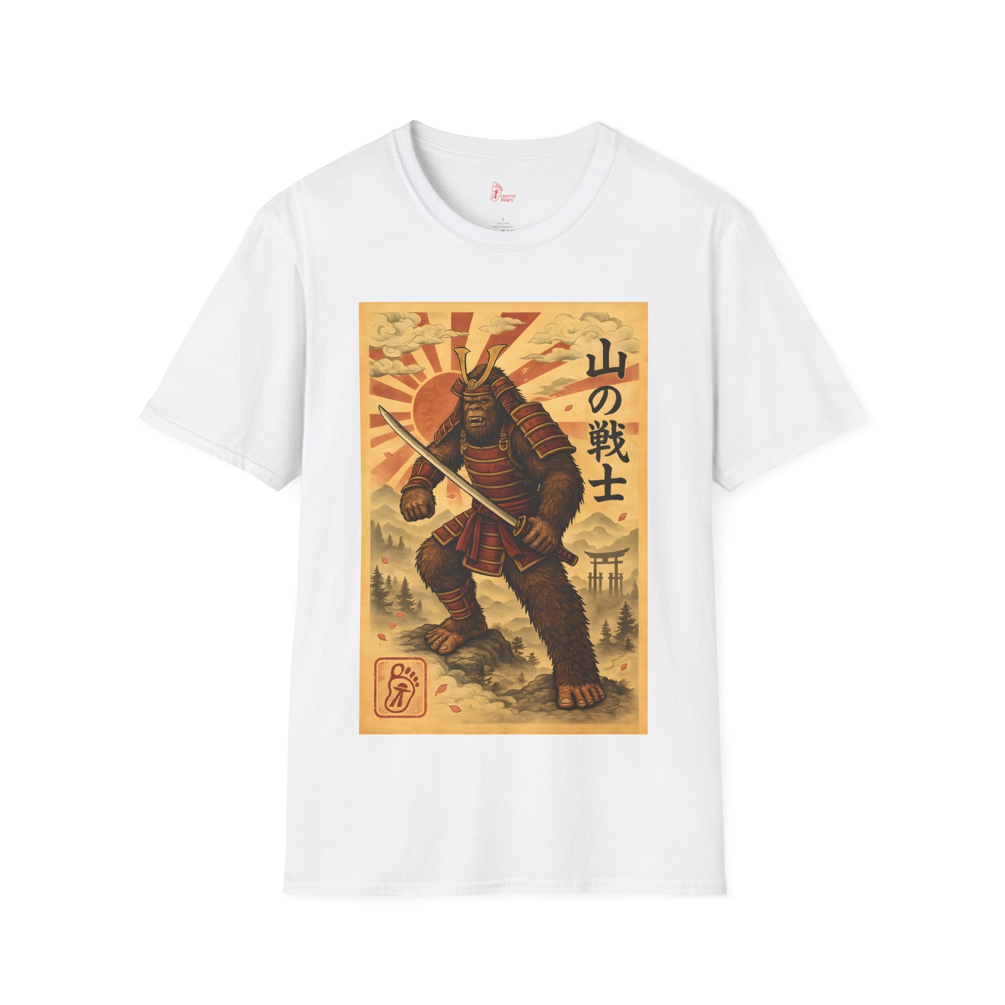 Samurai Bigfoot T-Shirt - “Mountain Warrior” Cryptid Design