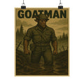 Goatman Soldier Poster - Cryptid Warrior in Battle Trenches