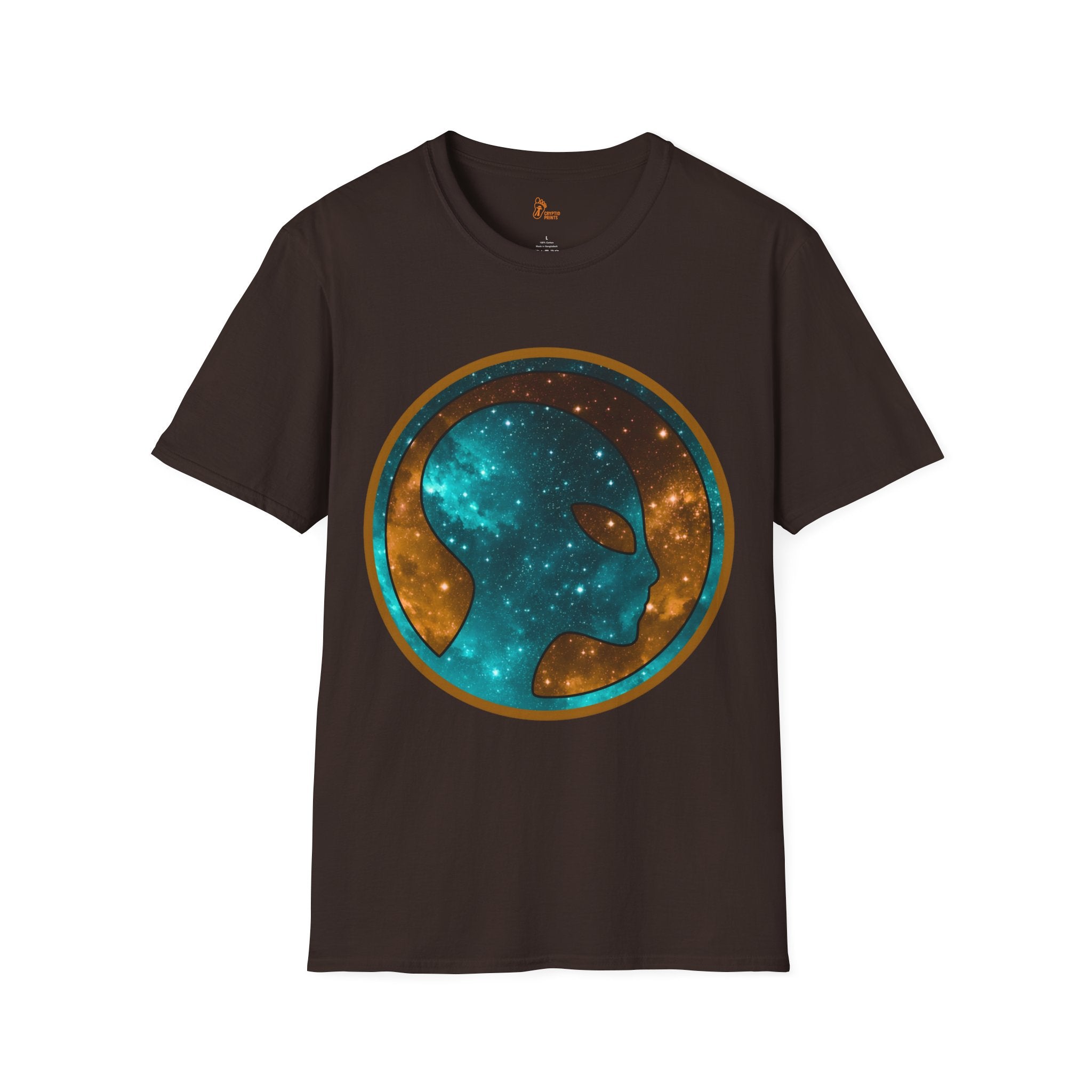 Alien Cosmic Silhouette T-Shirt - Celestial Galaxy Icon