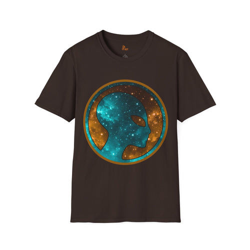 Alien Cosmic Silhouette T-Shirt - Celestial Galaxy Icon
