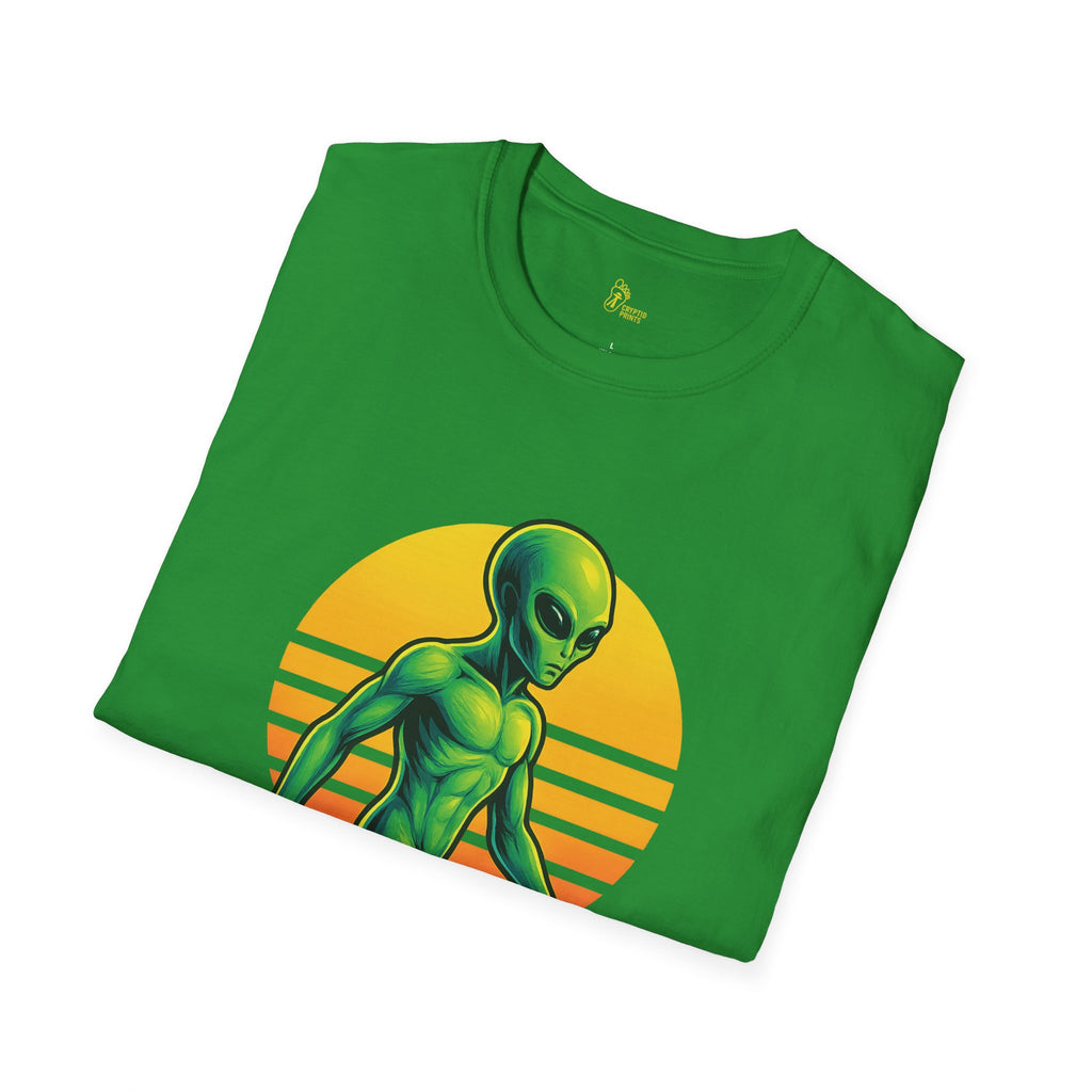 Neon Alien T-Shirt - Retro 80s Extraterrestrial Graphic Tee