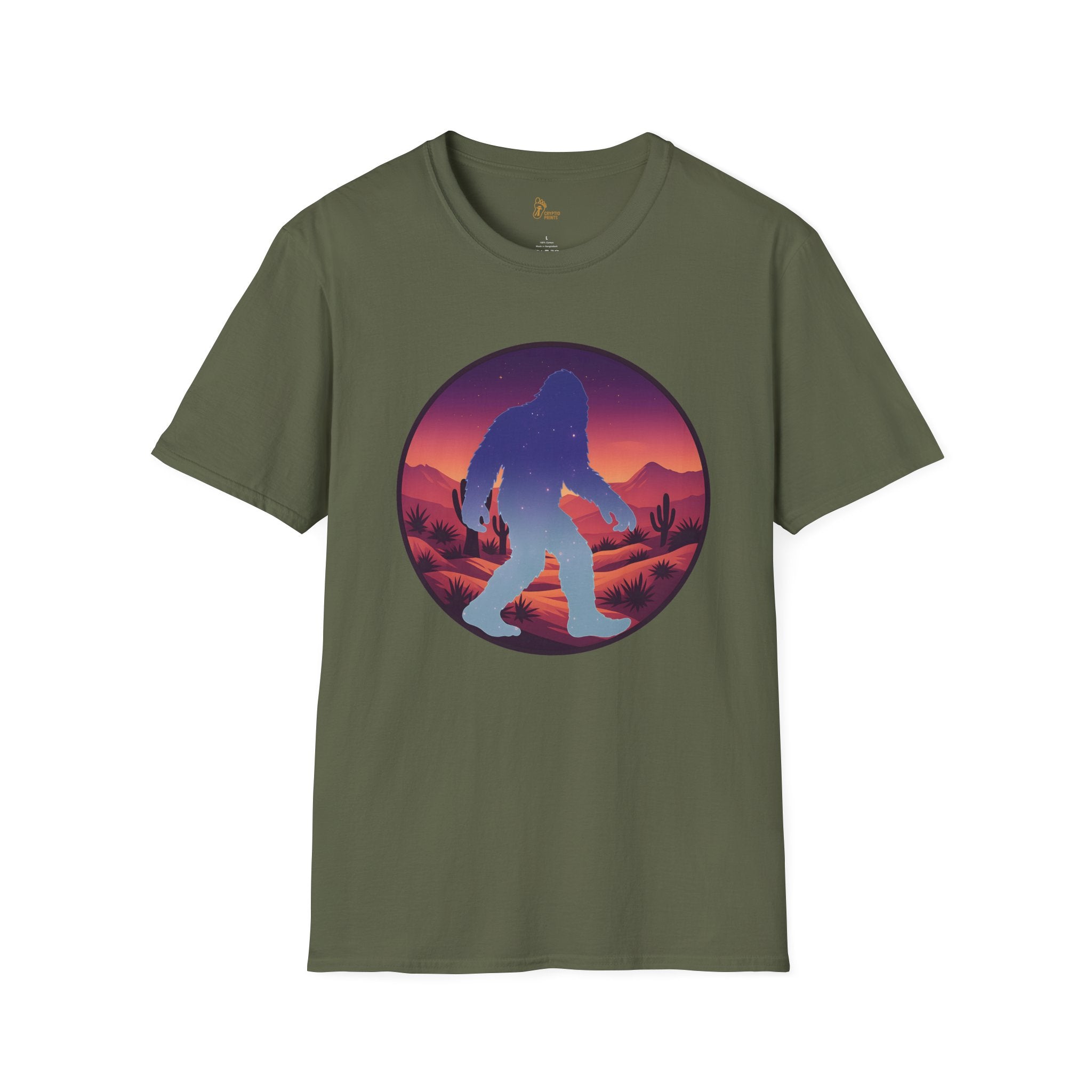 Bigfoot Cosmic Desert T-Shirt - Cryptid Prints