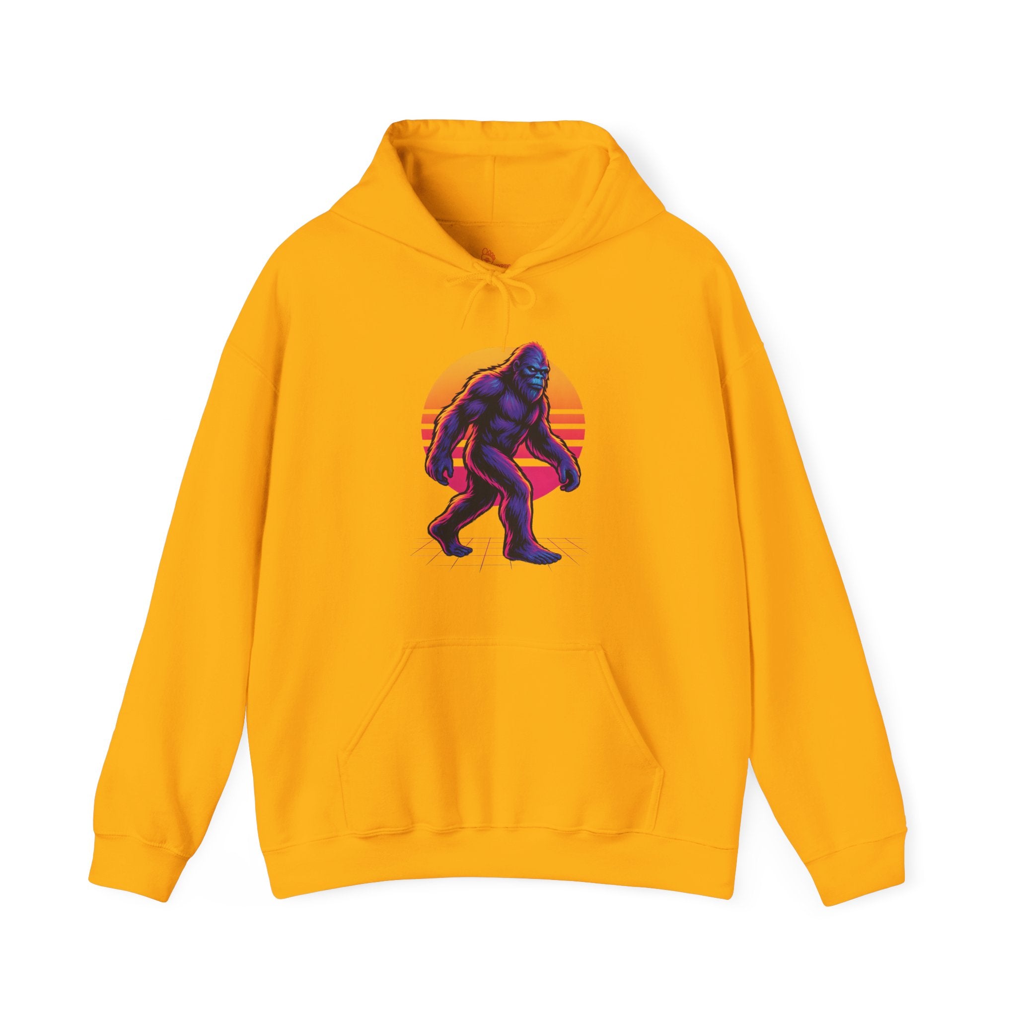 Retro Neon Bigfoot Hoodie - Sasquatch Hoodie 80s Aesthetic