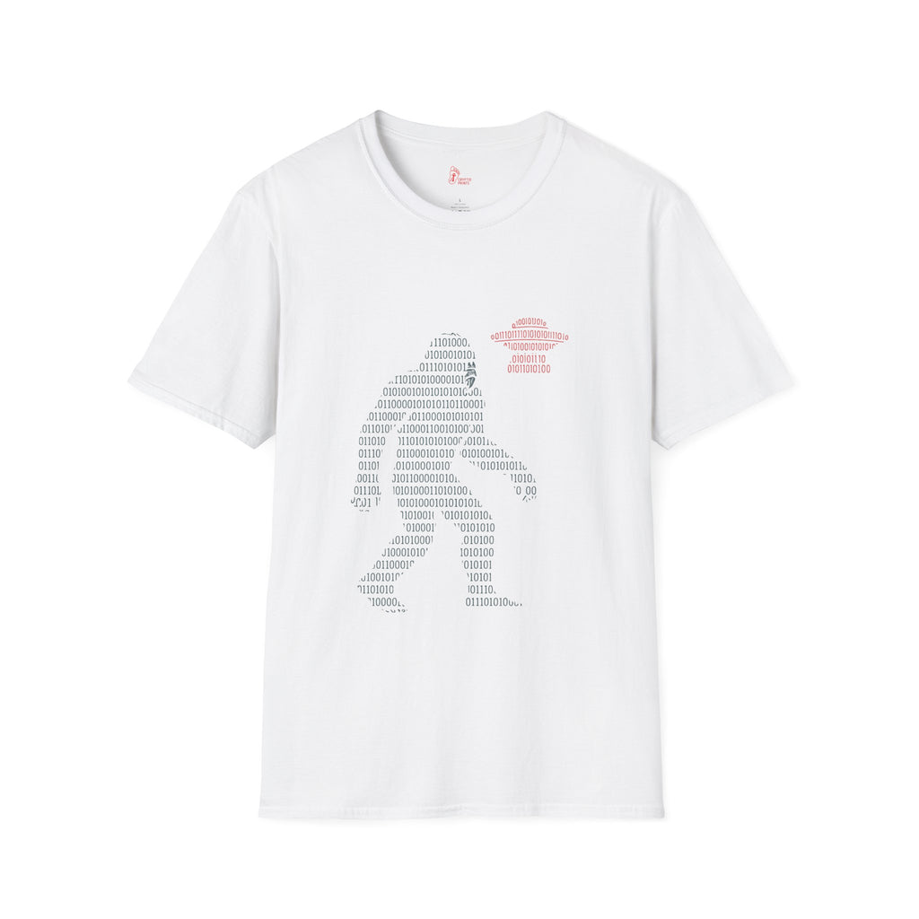 Digital Bigfoot & UFO T-Shirt - Binary-Style Cryptid Design