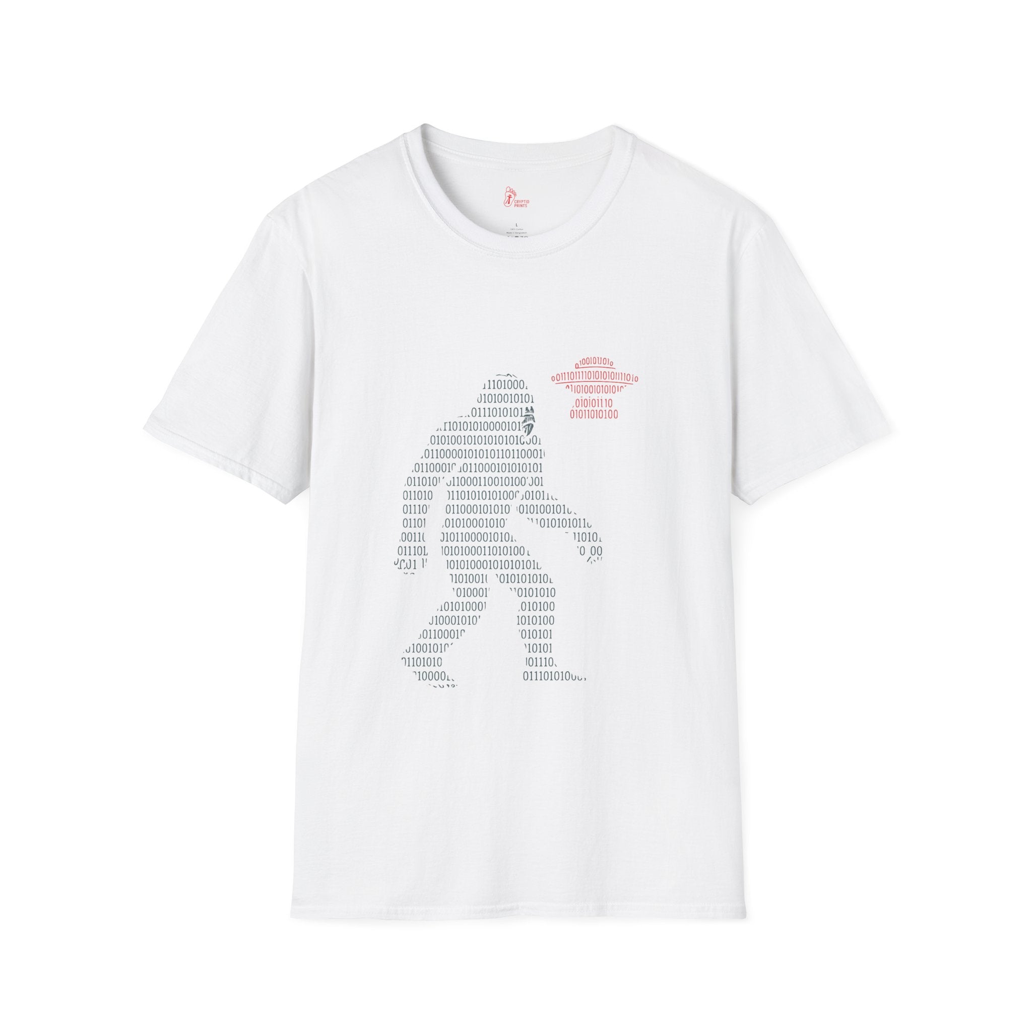 Digital Bigfoot & UFO T-Shirt - Binary-Style Cryptid Design