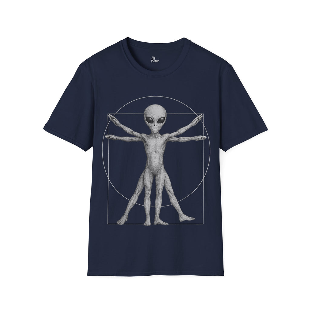 Alien Vitruvian Anatomy Graphic Tee - Cryptid Prints