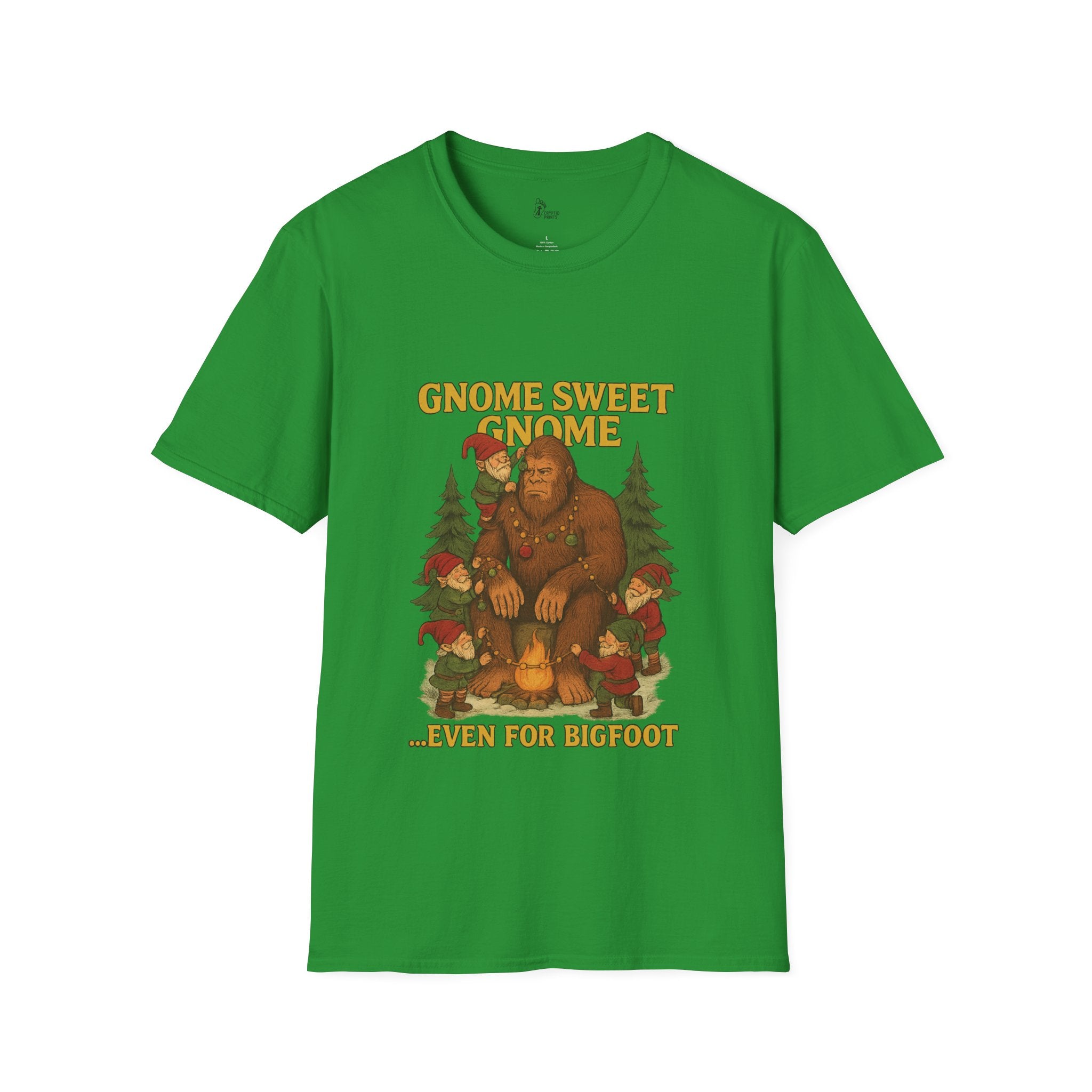 Gnome Sweet Gnome Bigfoot T-Shirt - Gnomes Decorating Sasquatch