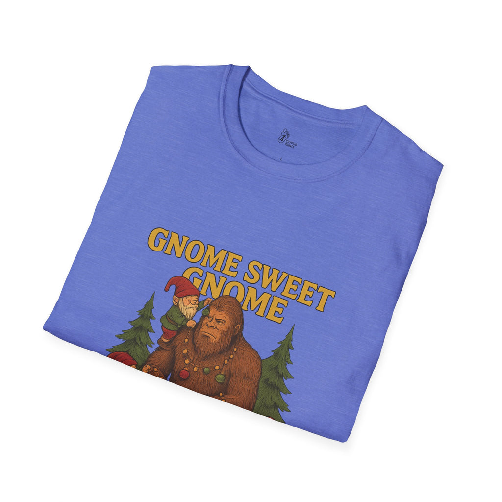 Gnome Sweet Gnome Bigfoot T-Shirt - Gnomes Decorating Sasquatch
