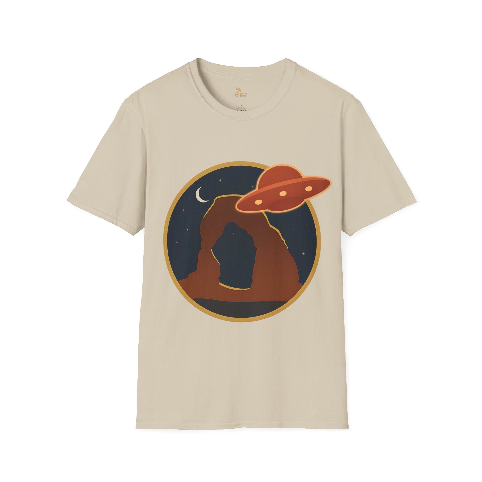 UFO Desert Arch T-Shirt - Cosmic Desert Night