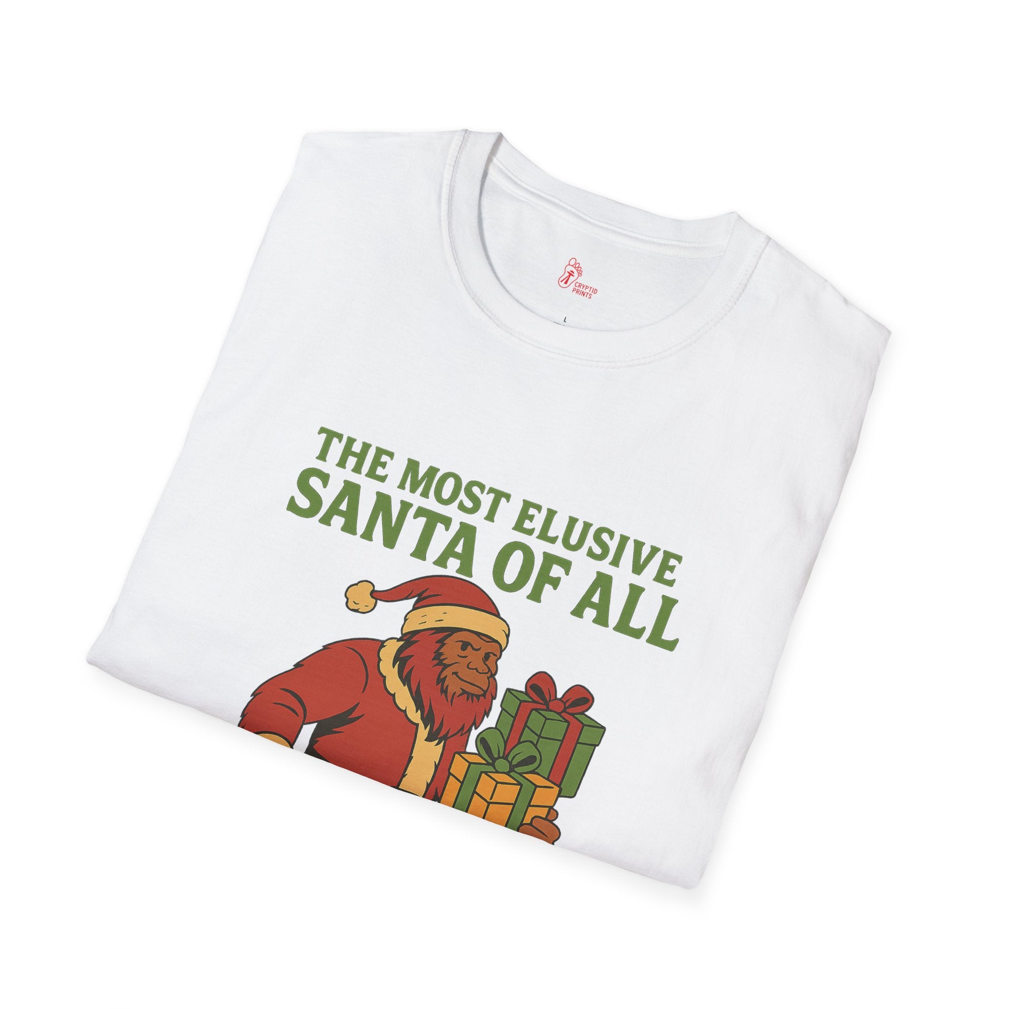 Bigfoot Santa T-Shirt - The Most Elusive Santa of Al