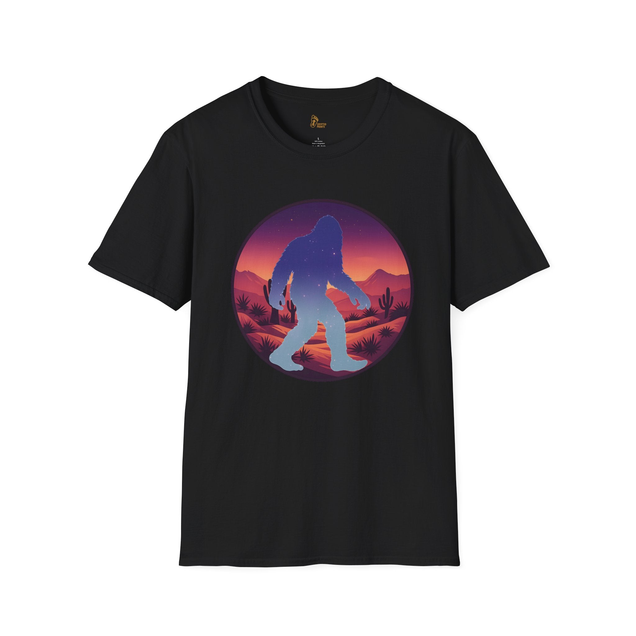 Bigfoot Cosmic Desert T-Shirt - Cryptid Prints