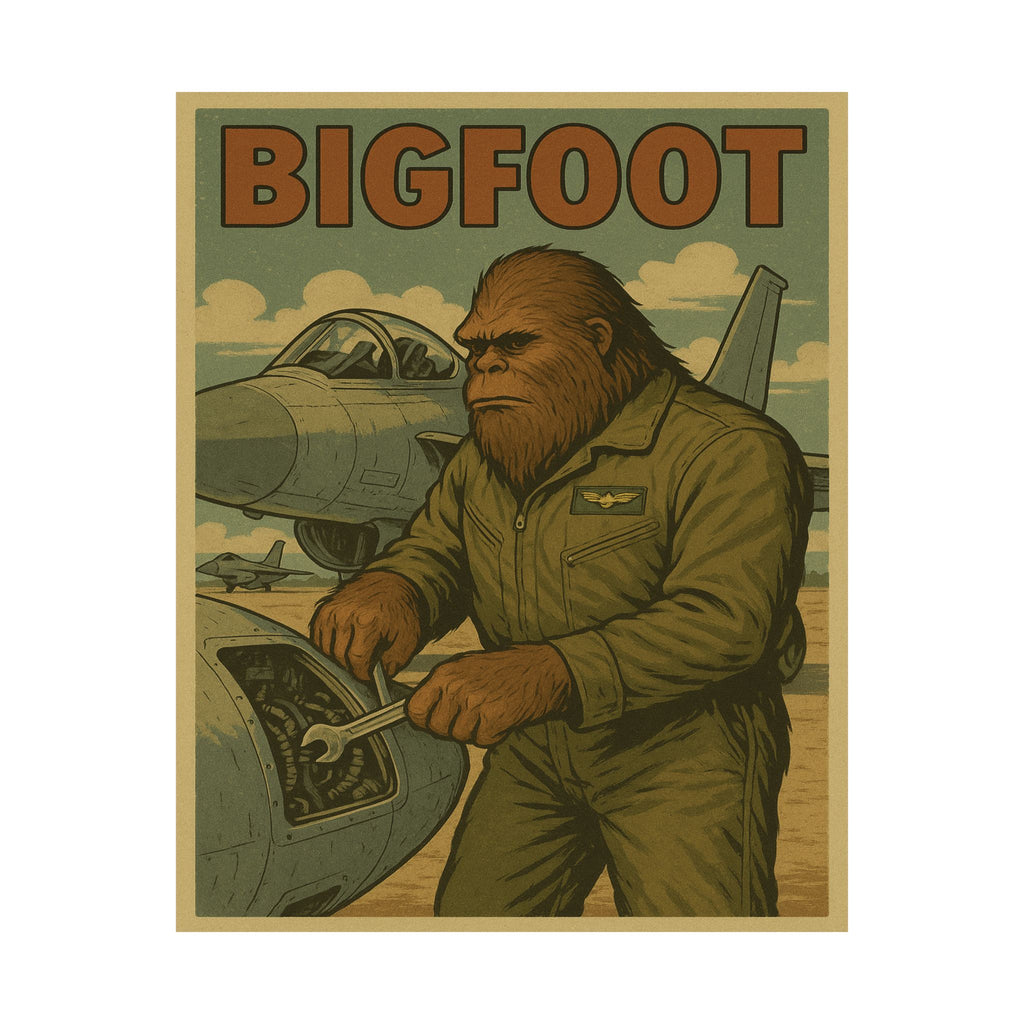 Bigfoot Aviation Poster - Vintage Military Wall Art