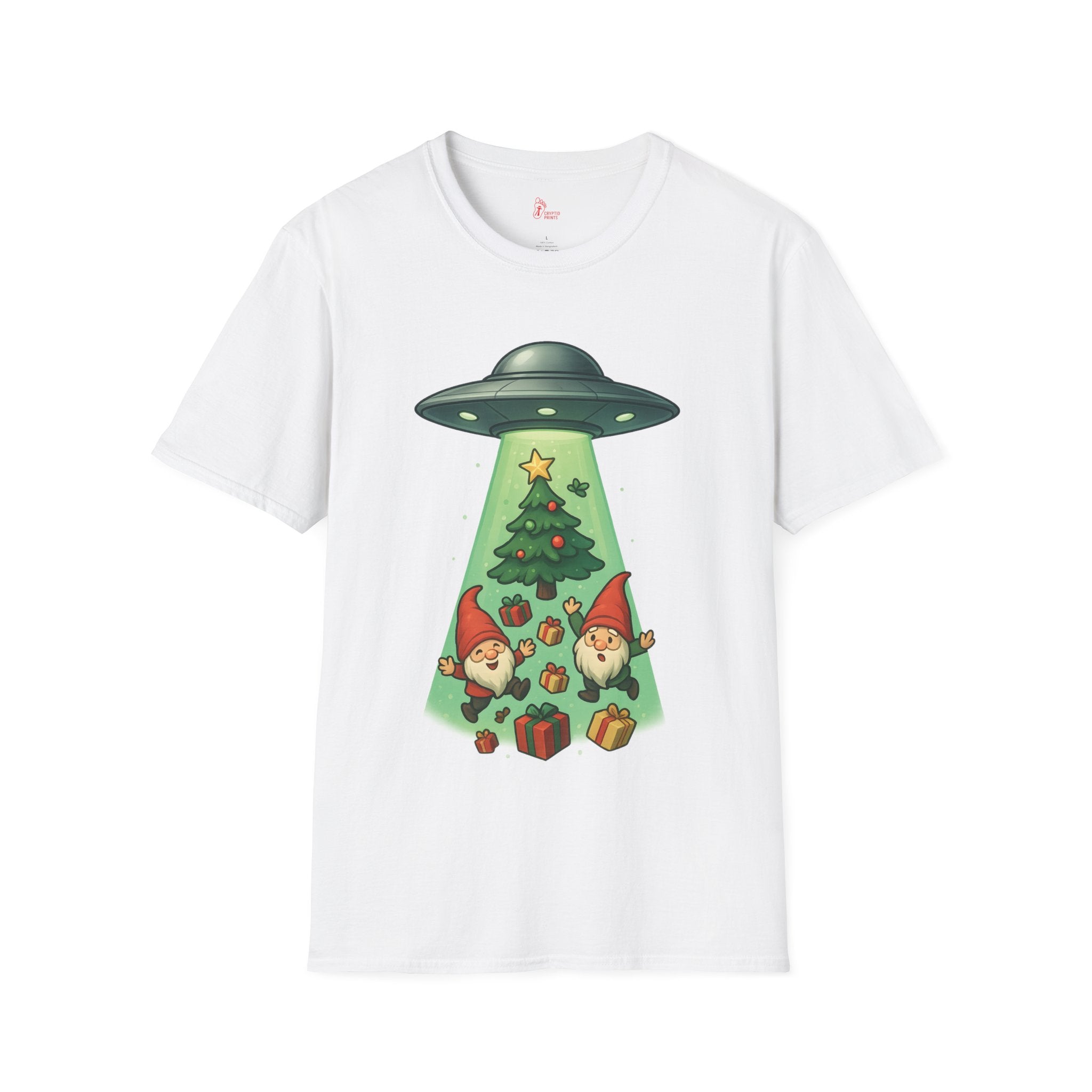 UFO Christmas Gnomes T-Shirt - Funny Holiday Alien Tee